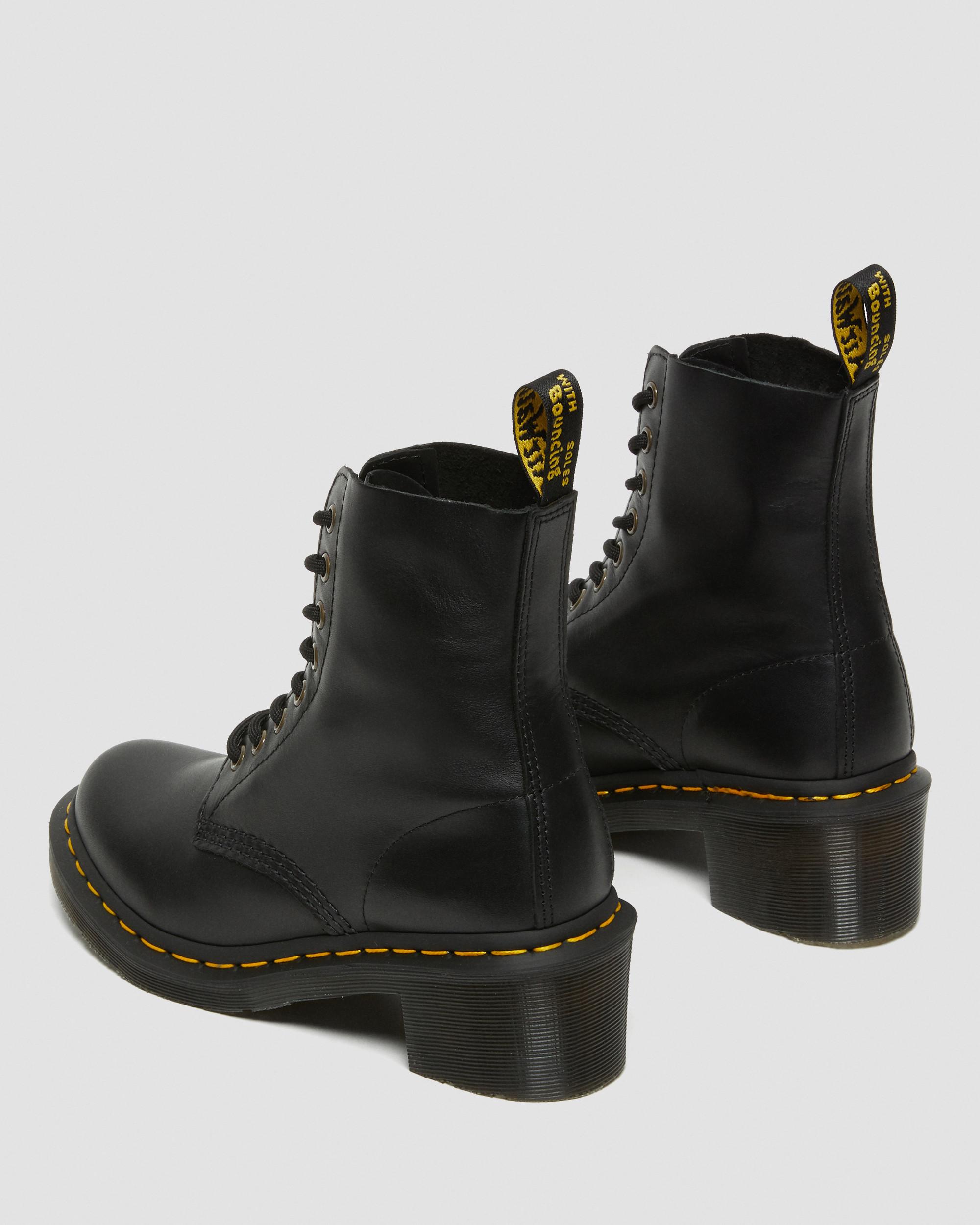 CLEMENCY WOMEN'S LEATHER HEELED LACE UP BOOTS | Dr. Martens Official
