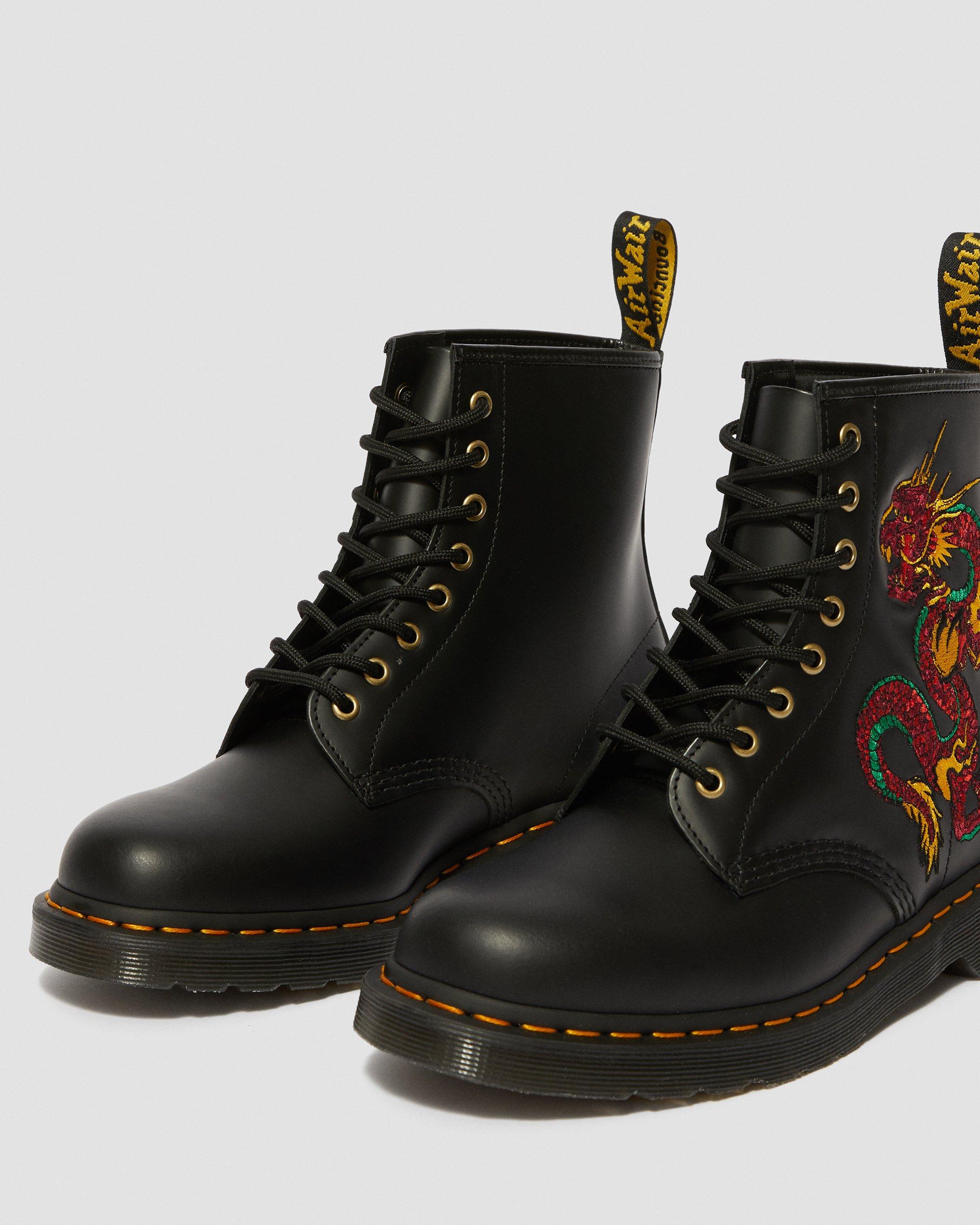dr martens embroidered boots