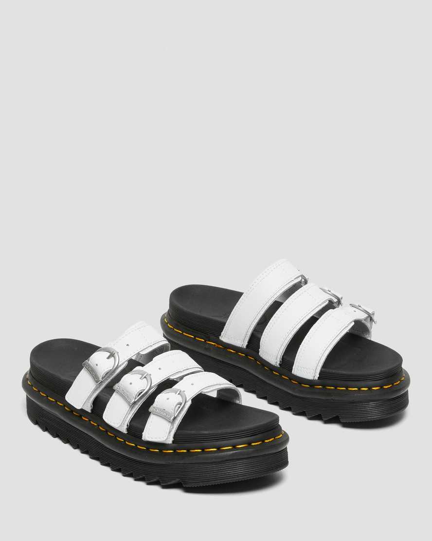 Blaire Leather Slide Sandals | Dr Martens
