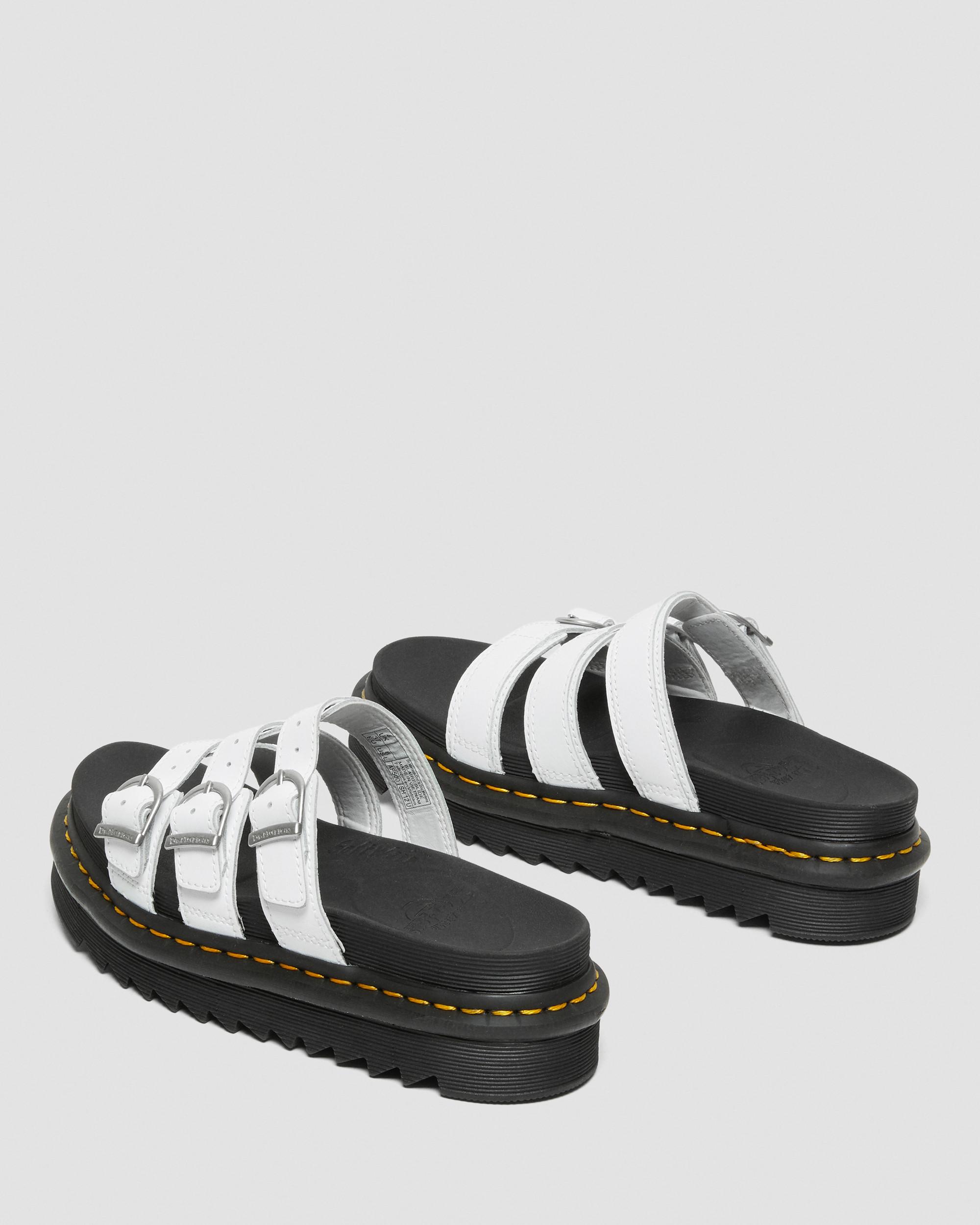 dr martens pink blaire slide sandals