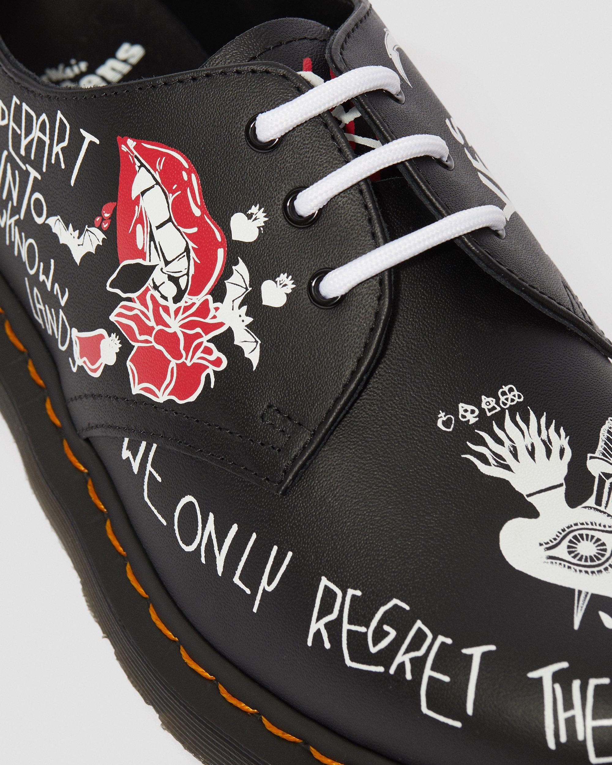 1461 rebel leather printed oxford shoes