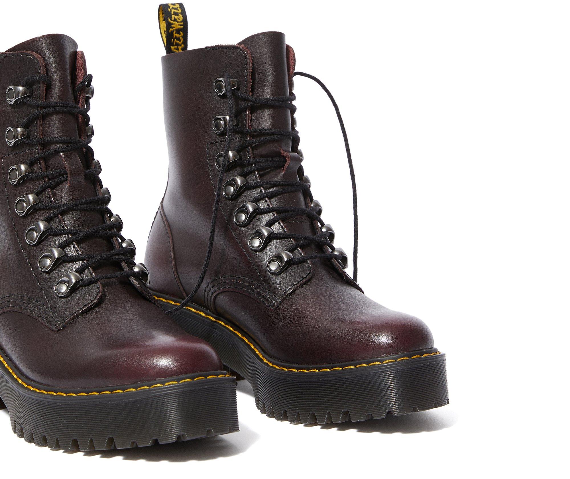 dr martens leona burgundy