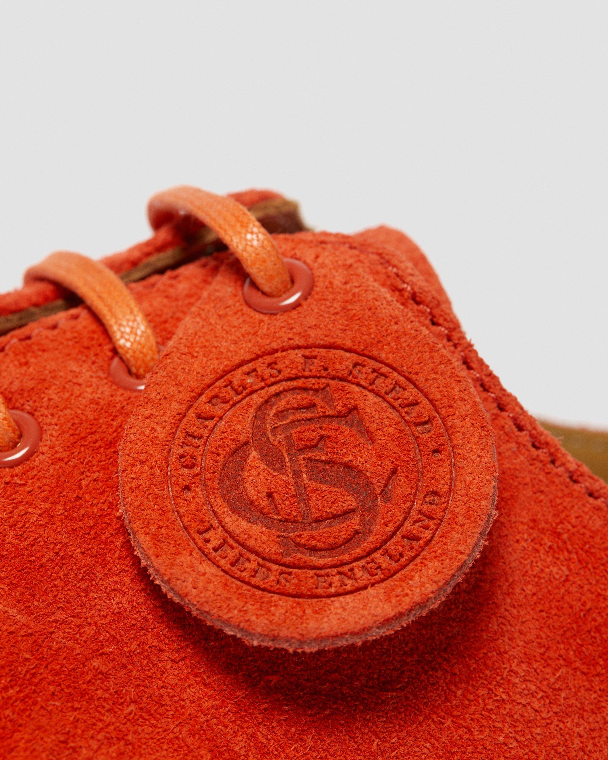orange doc martens shoes