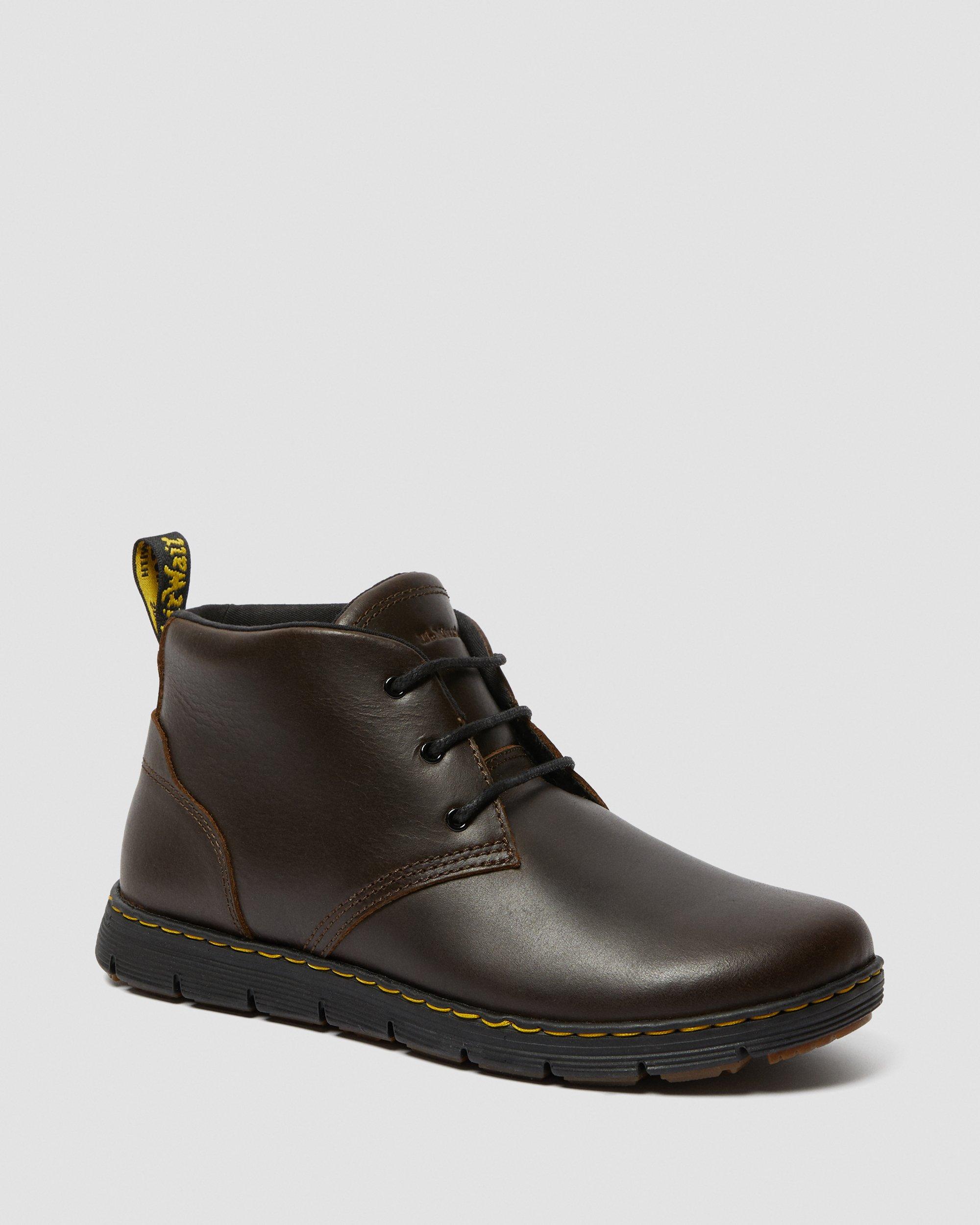 black leather chukka boots