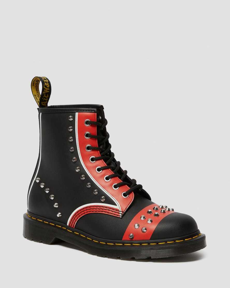 1460 Leather Studded Lace Up Boots Dr Martens Official