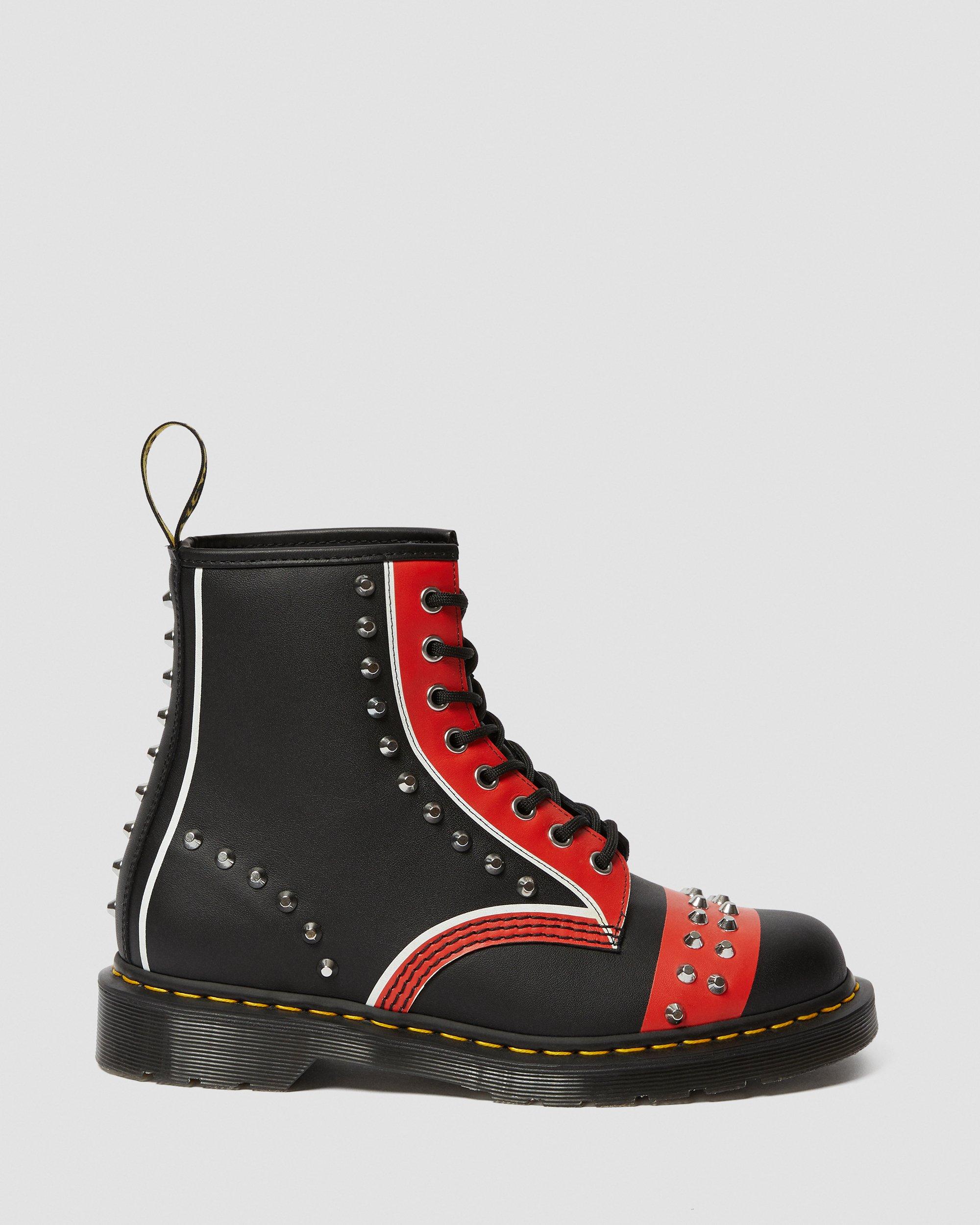 black and red doc martens