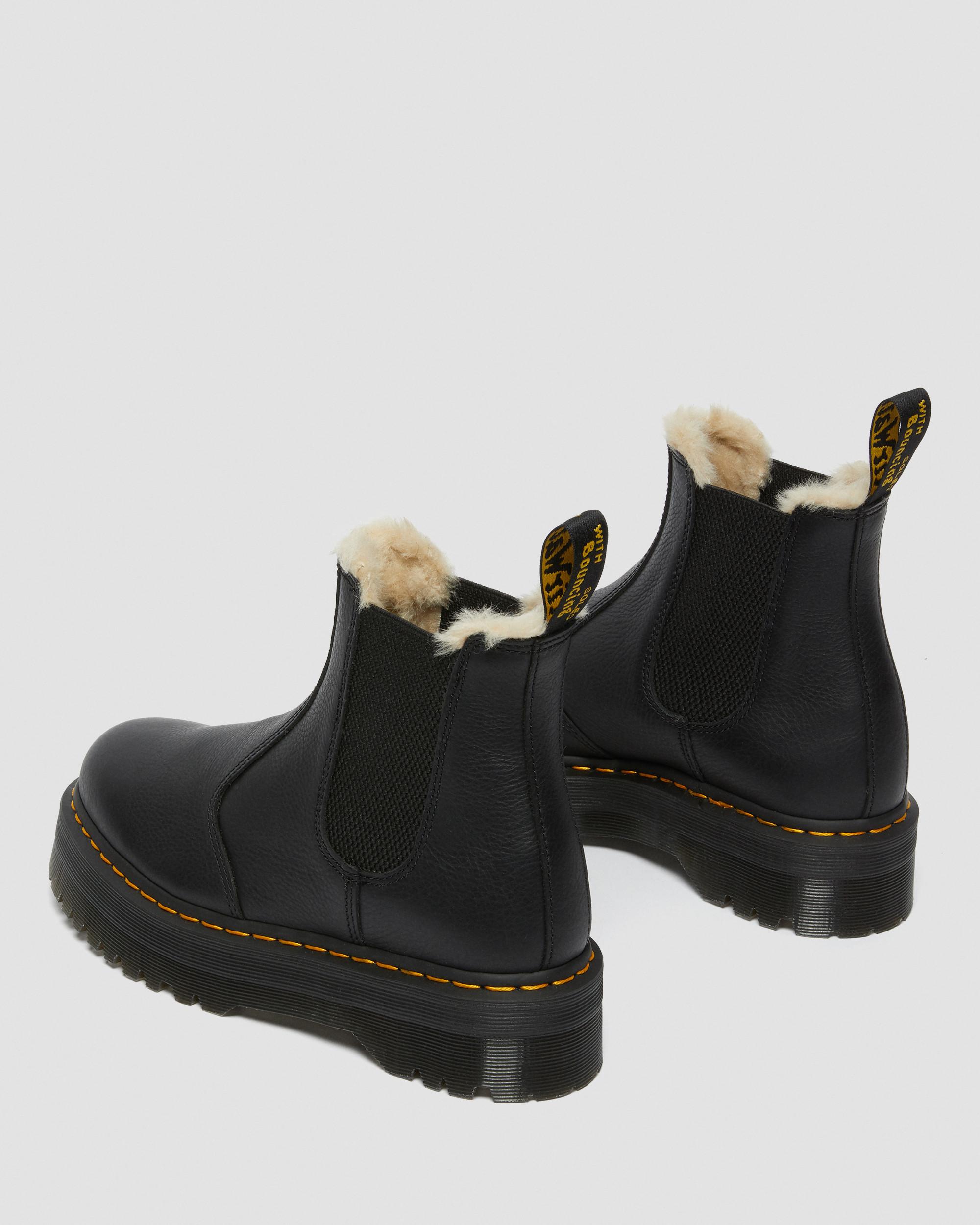 fur chelsea boots