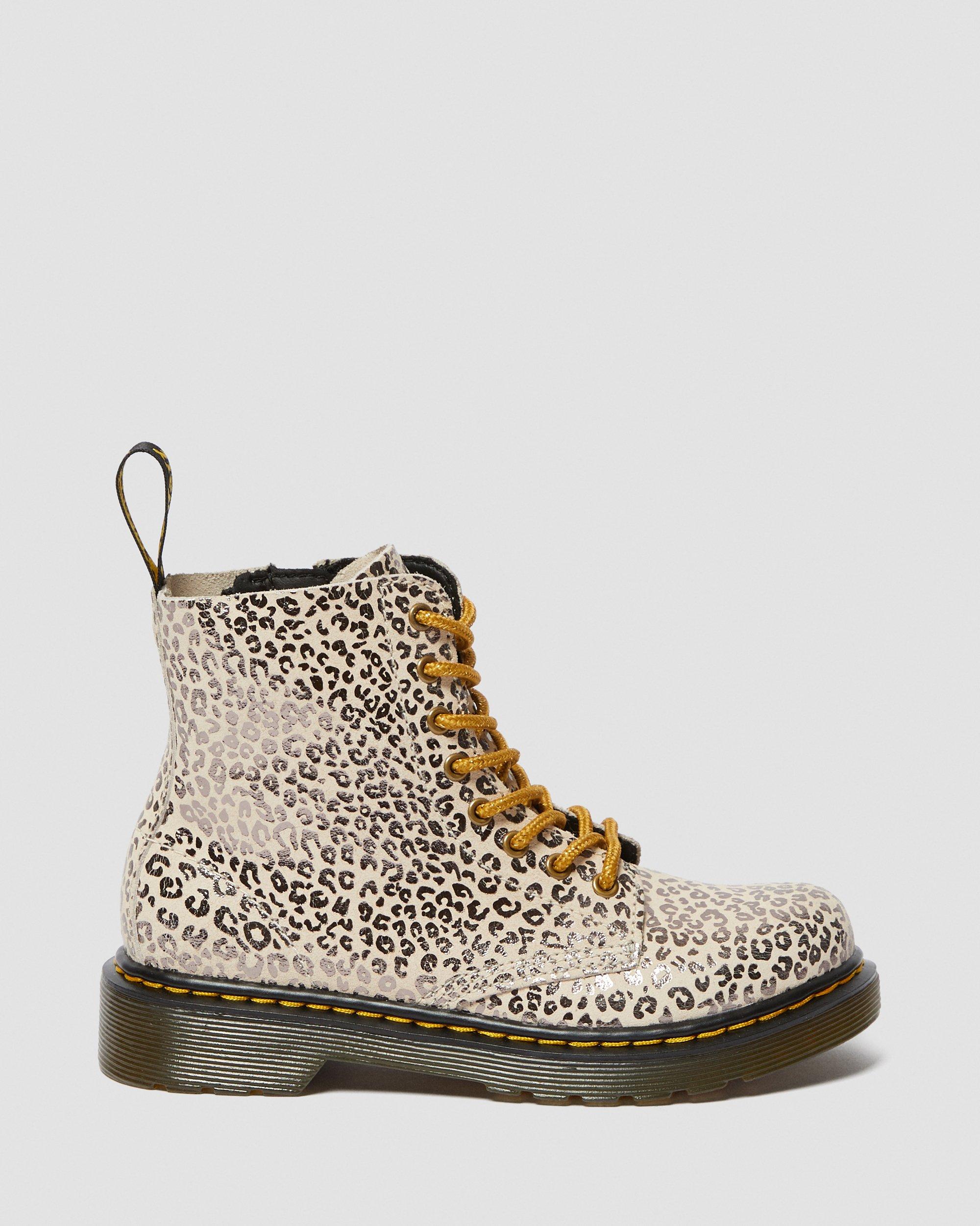 Children's leopard print dr martens Clearance