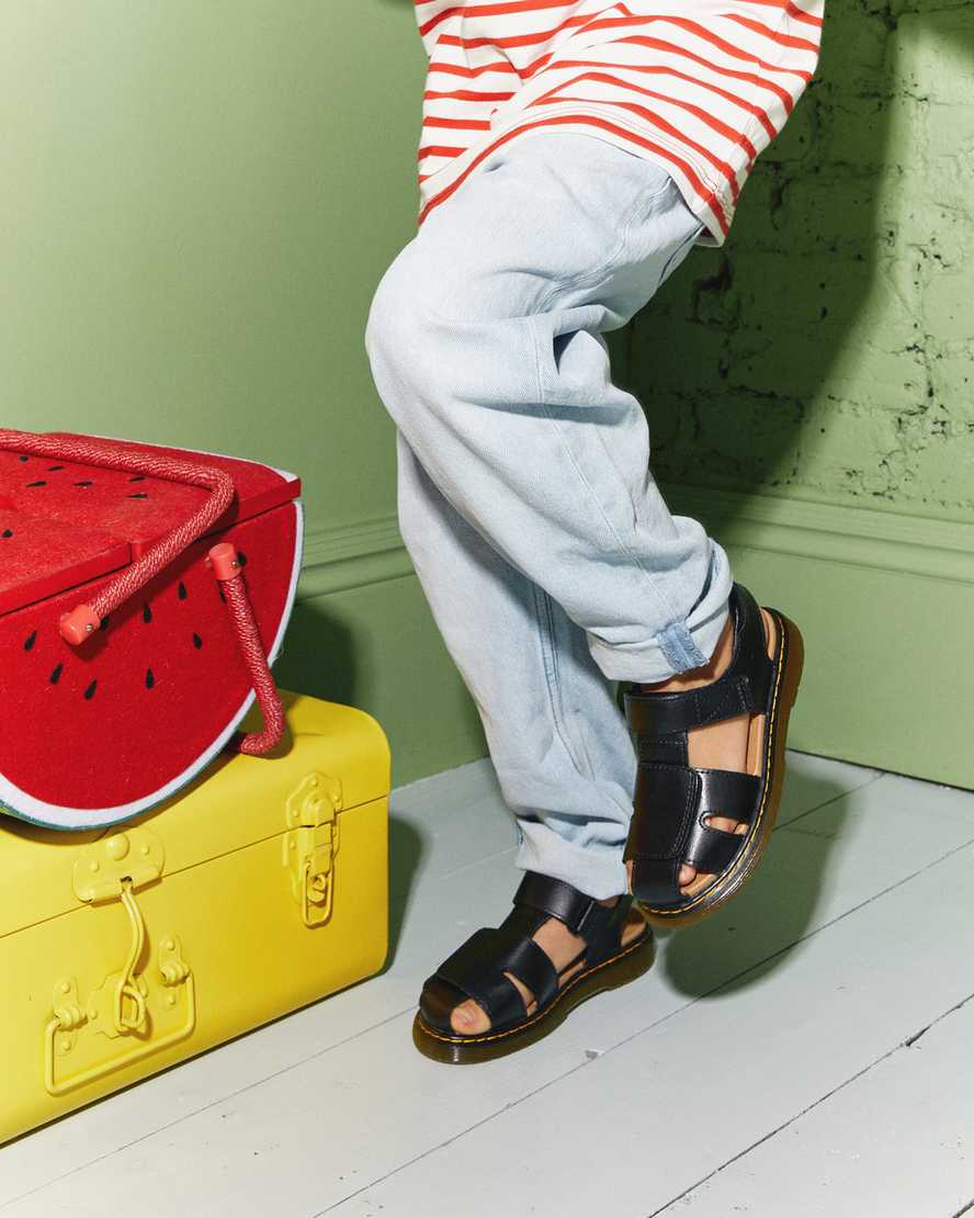Sandali di pelle con cinturino Moby II per bambini | Dr Martens