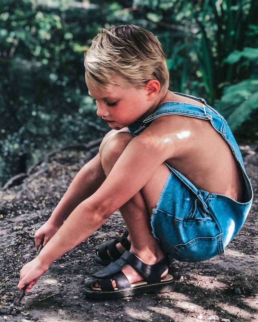 Sandali di pelle con cinturino Moby II per bambini | Dr Martens