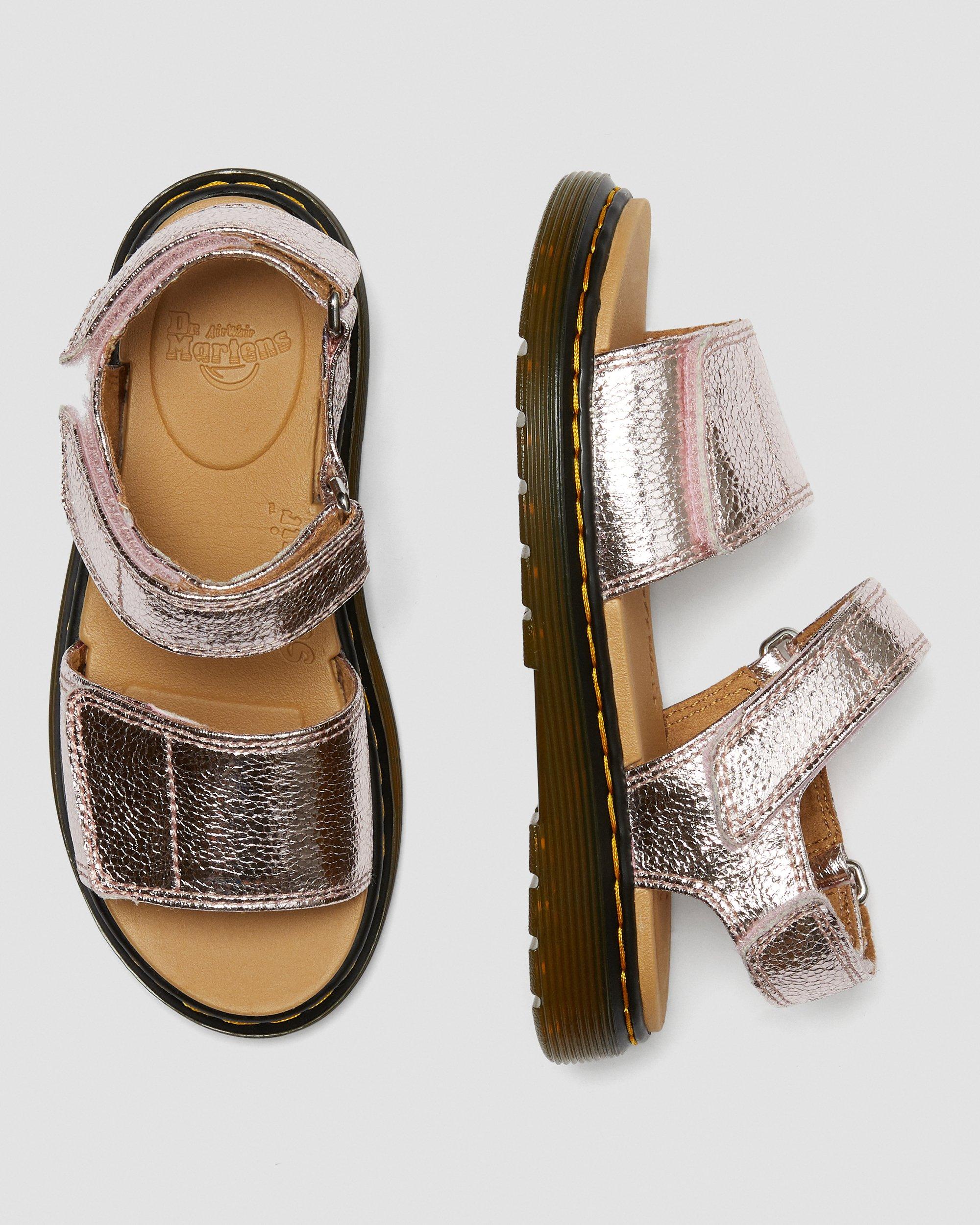 dr martens romi red leather strap flat sandals