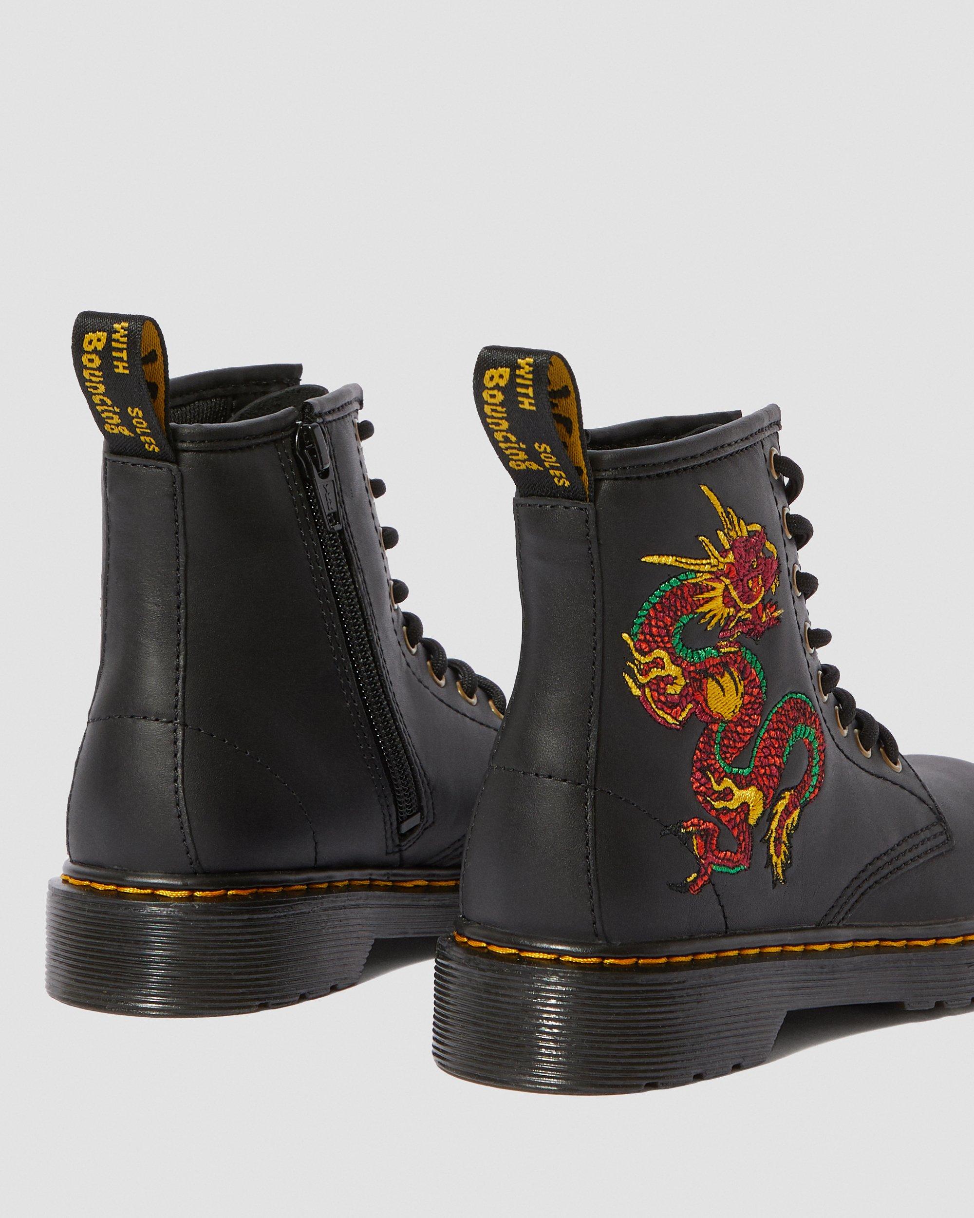 Junior 1460 Dragon Embroidered Leather 