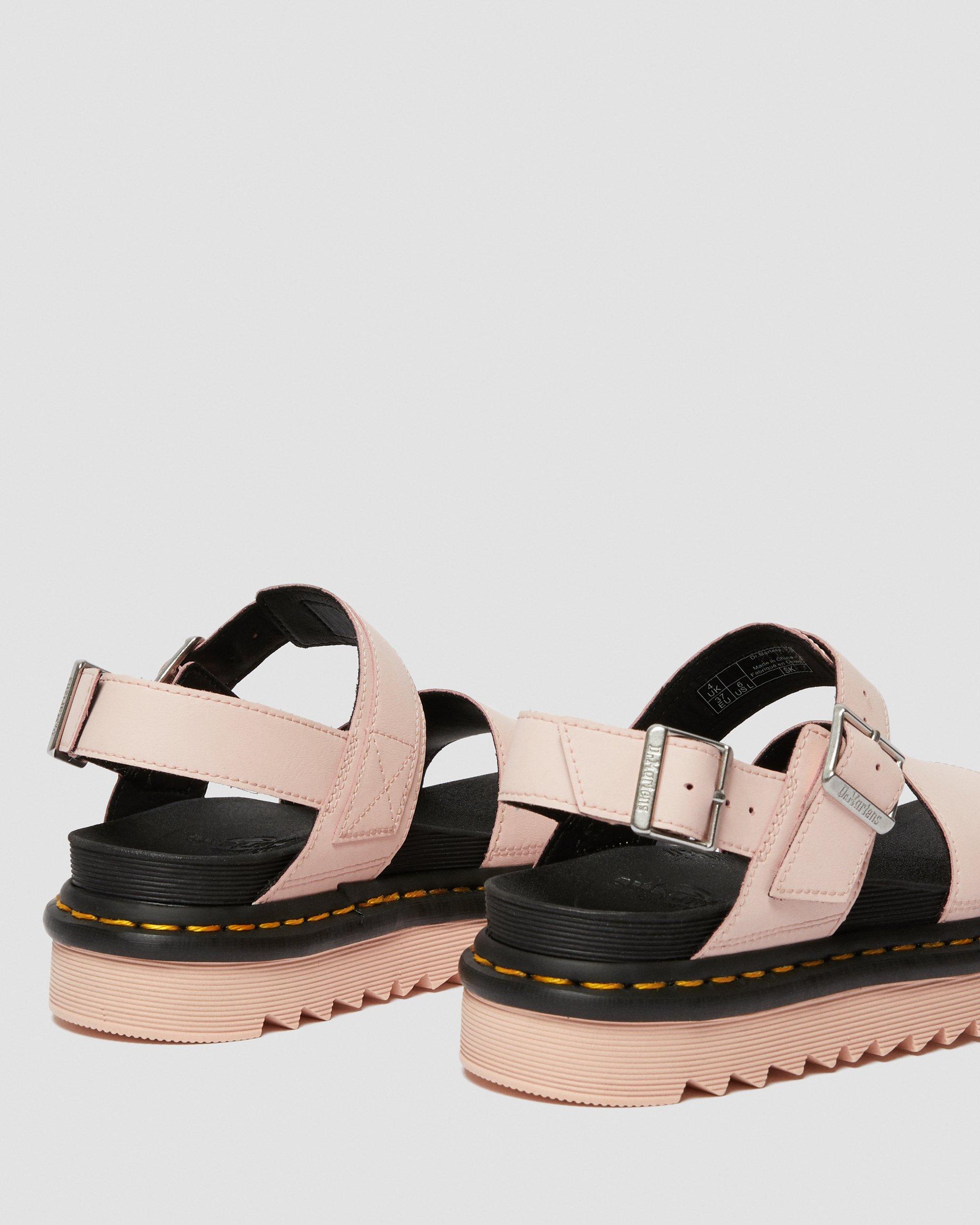 dr martens voss sandals cow print