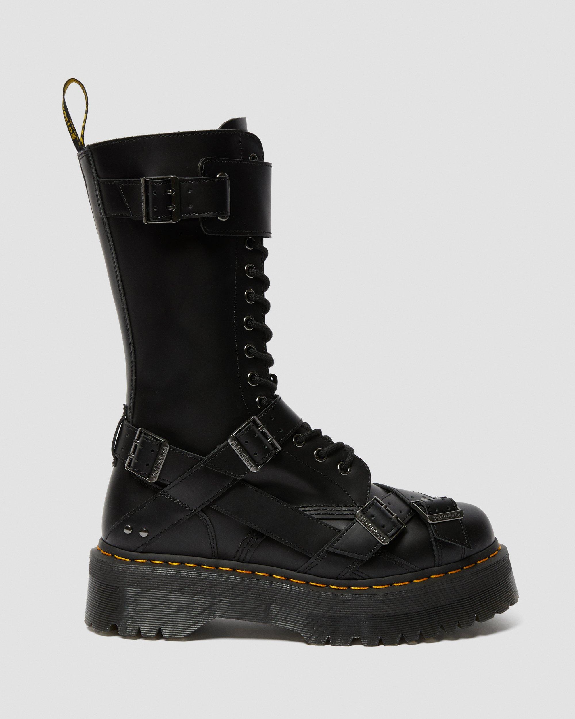 1914 SMOOTH LEATHER TALL PLATFORM BOOTS | Dr. Martens