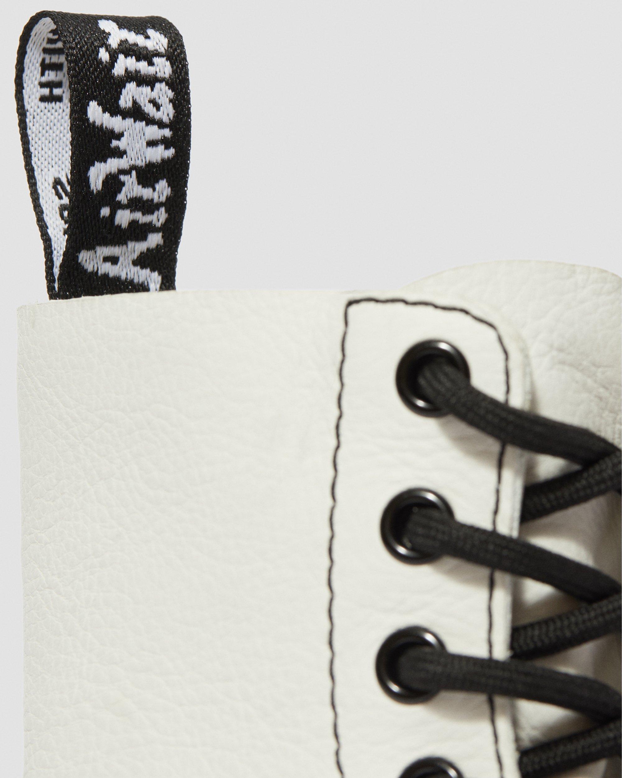 1460 pascal black & white leather ankle boots