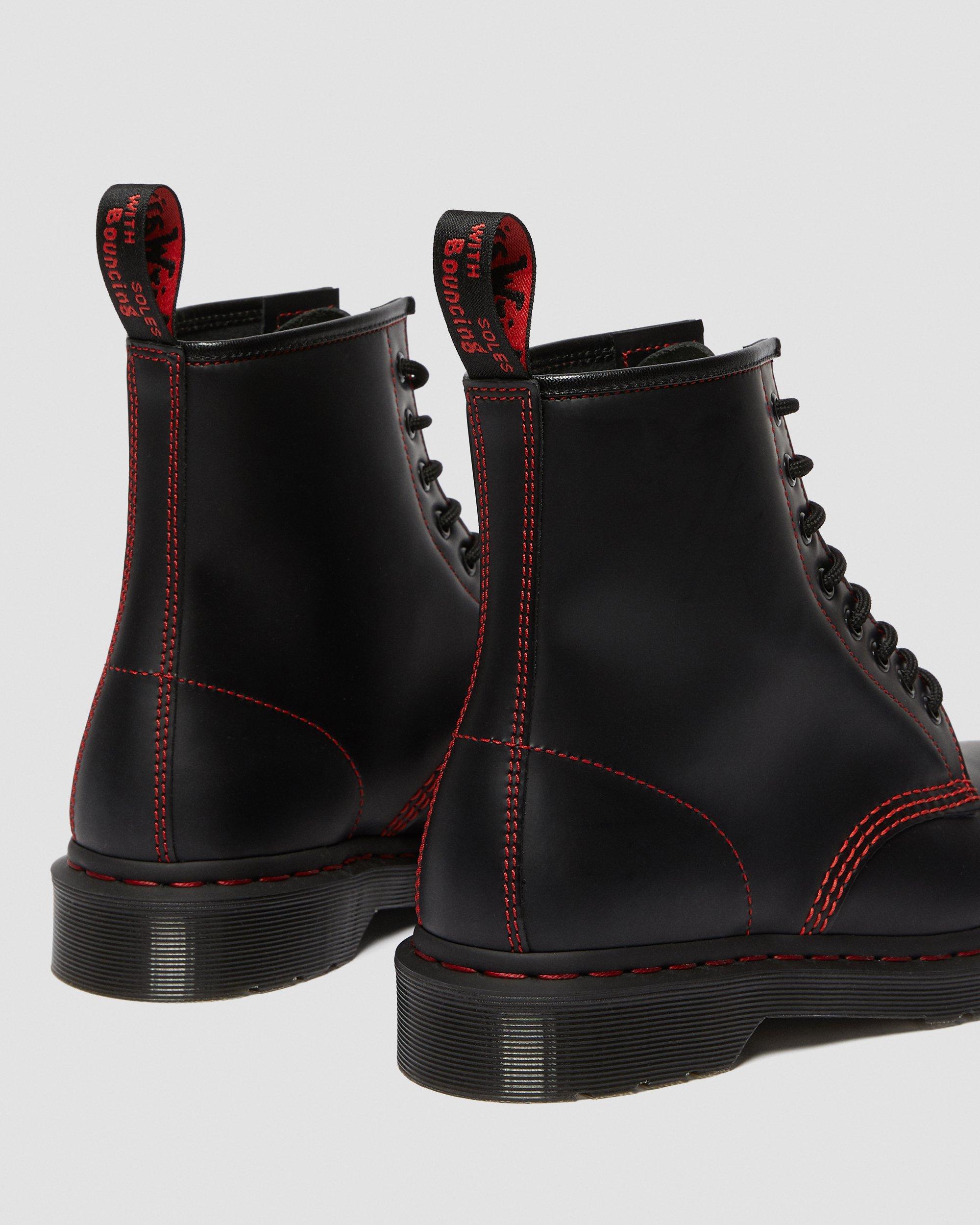 1460 contrast stitch leather boots