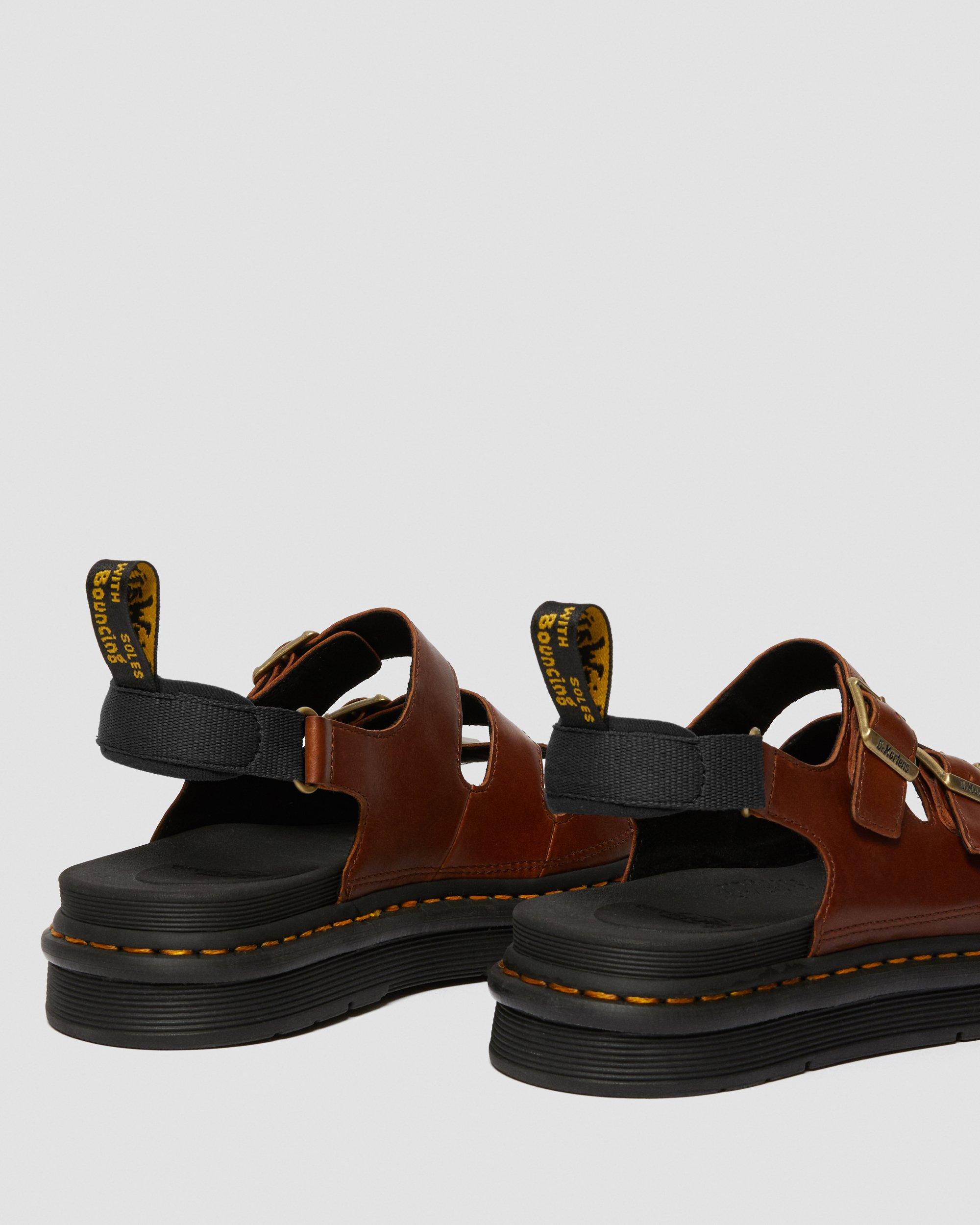 leather strap sandals mens