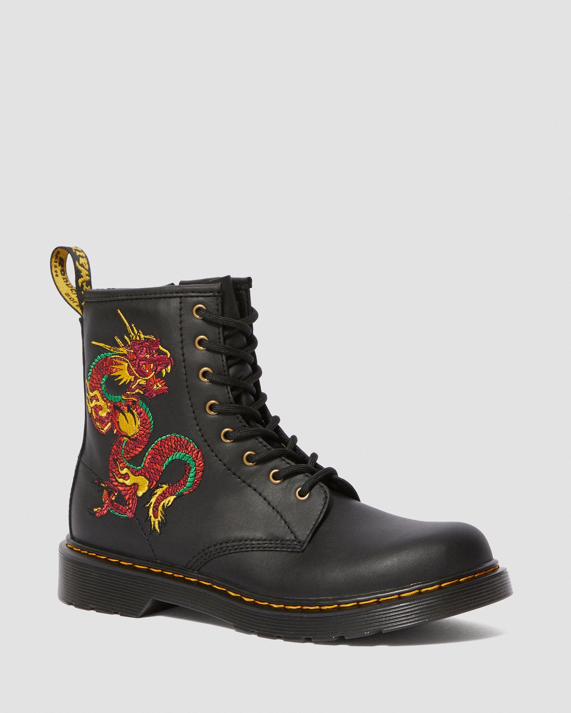 YOUTH 1460 DRAGON EMBROIDERED BOOTS 