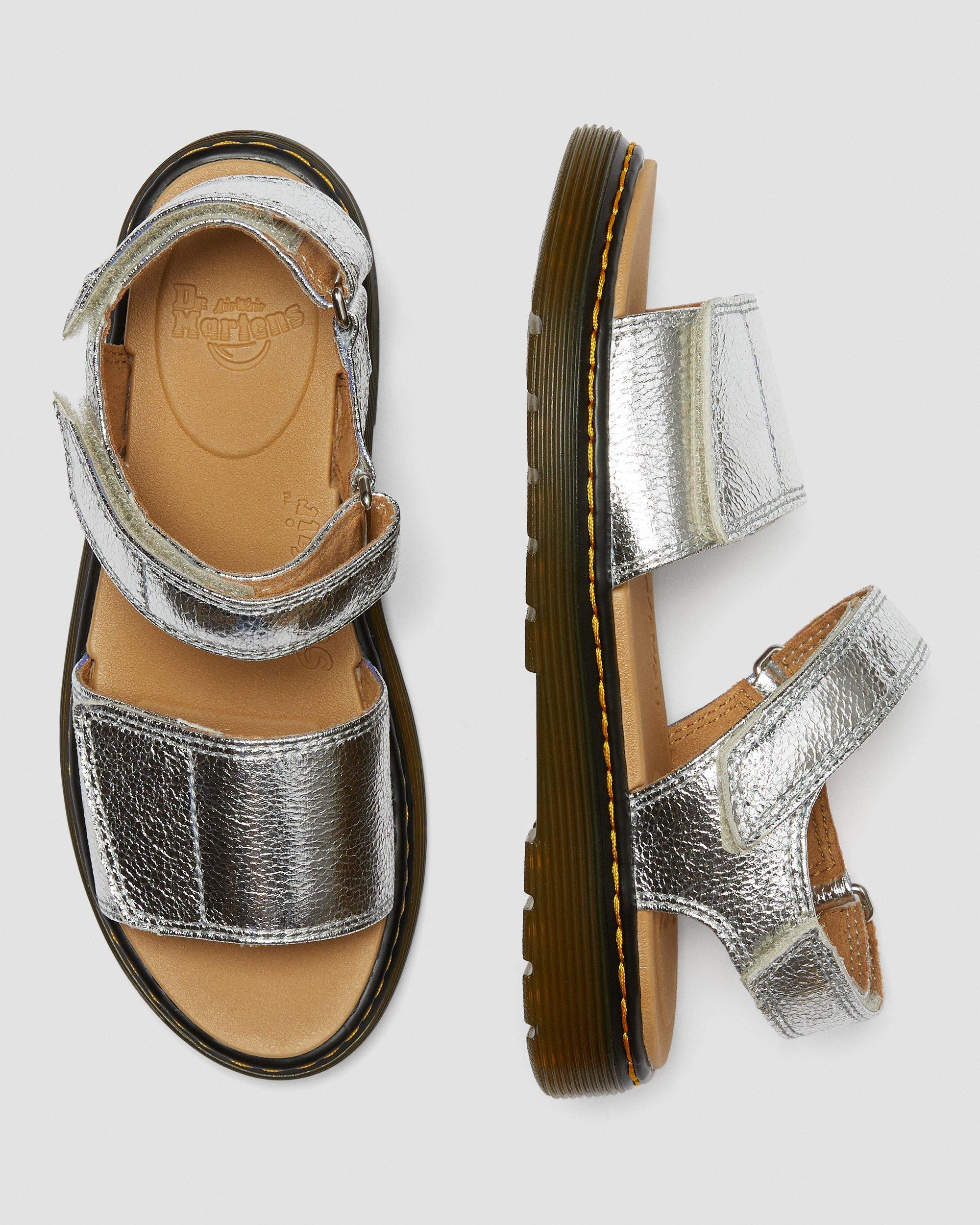 dr martens romi red leather strap flat sandals