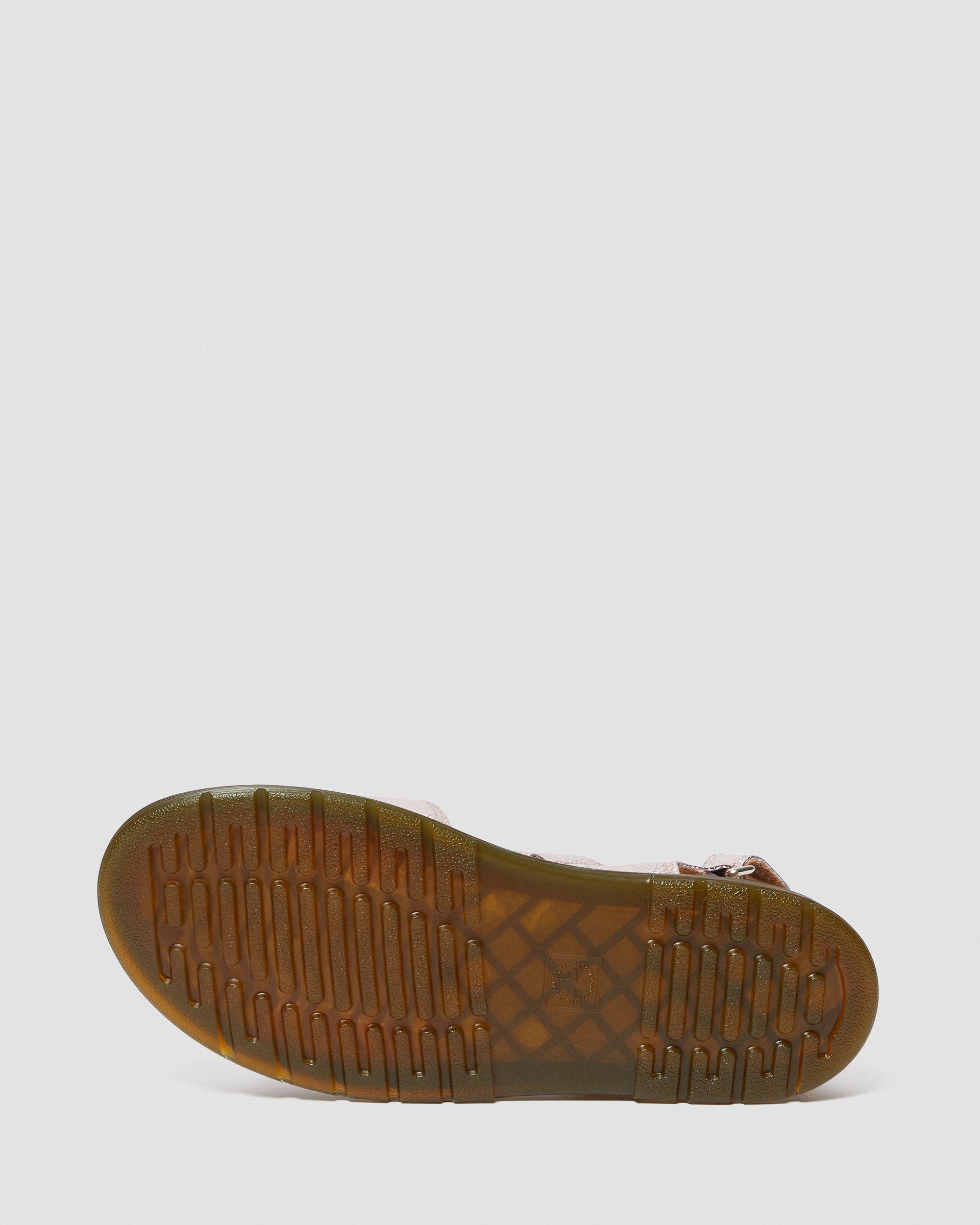dr martens romi red leather strap flat sandals