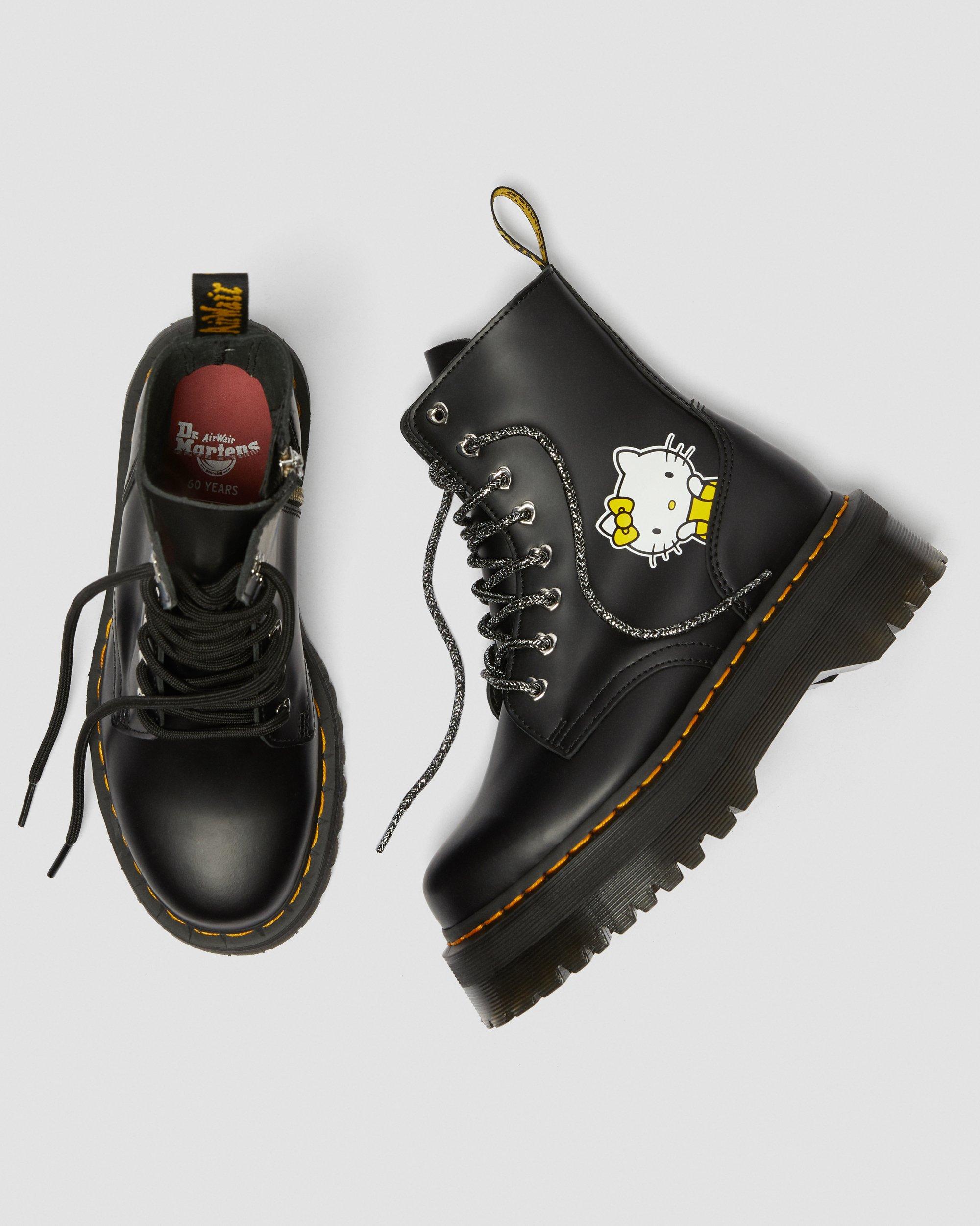 hello kitty jadon leather platform boots