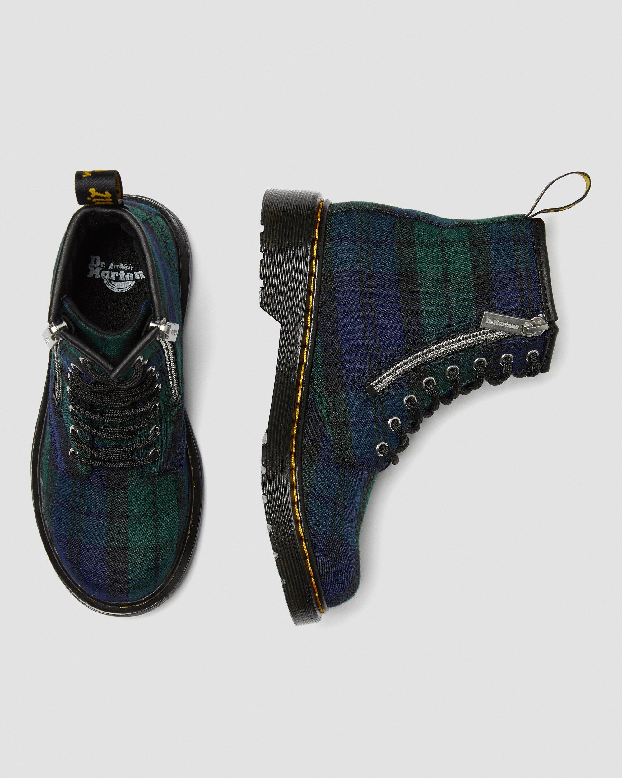 doc martens plaid boots