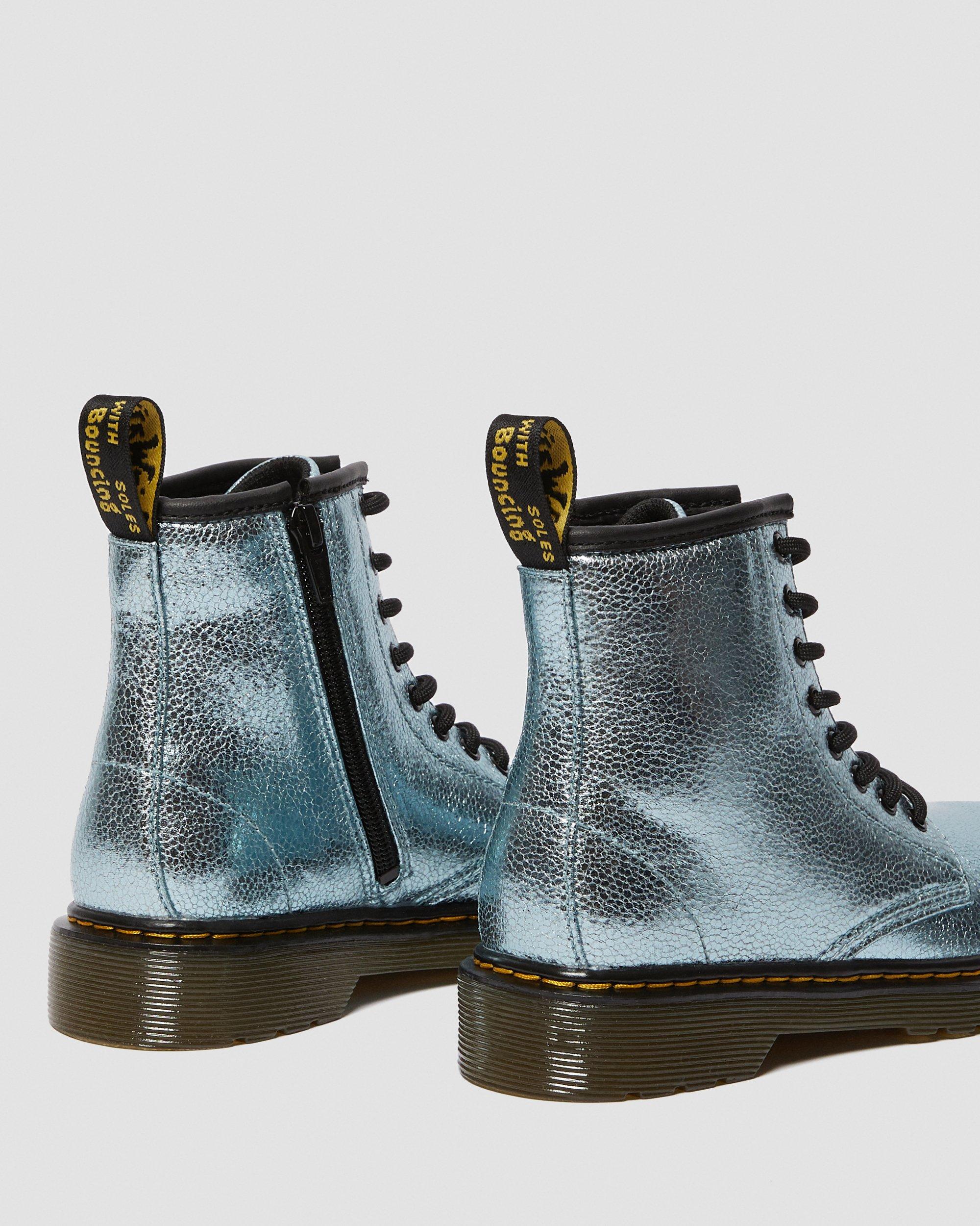 Junior 1460 Crinkle Metallic Lace Up Boots Dr. Martens