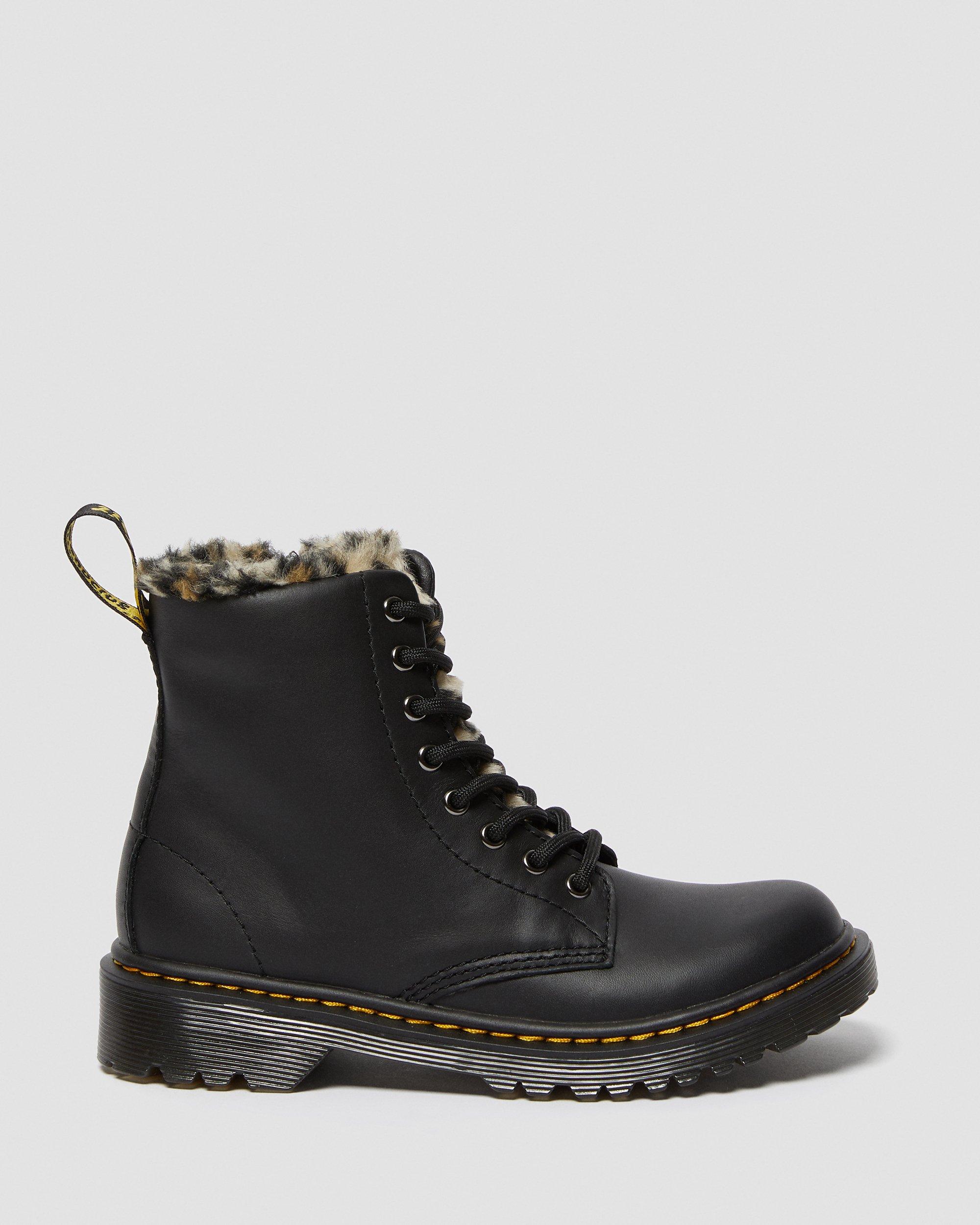 children's leopard print dr martens