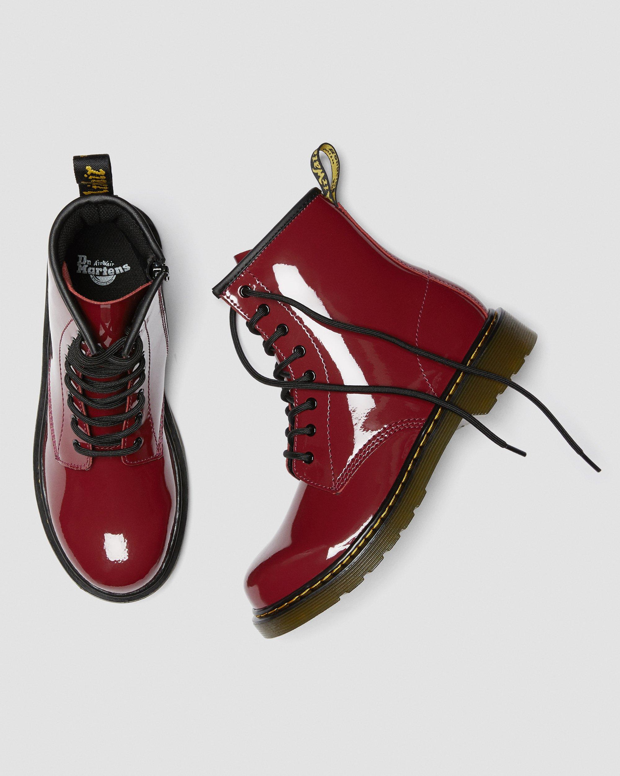 patent leather lace up