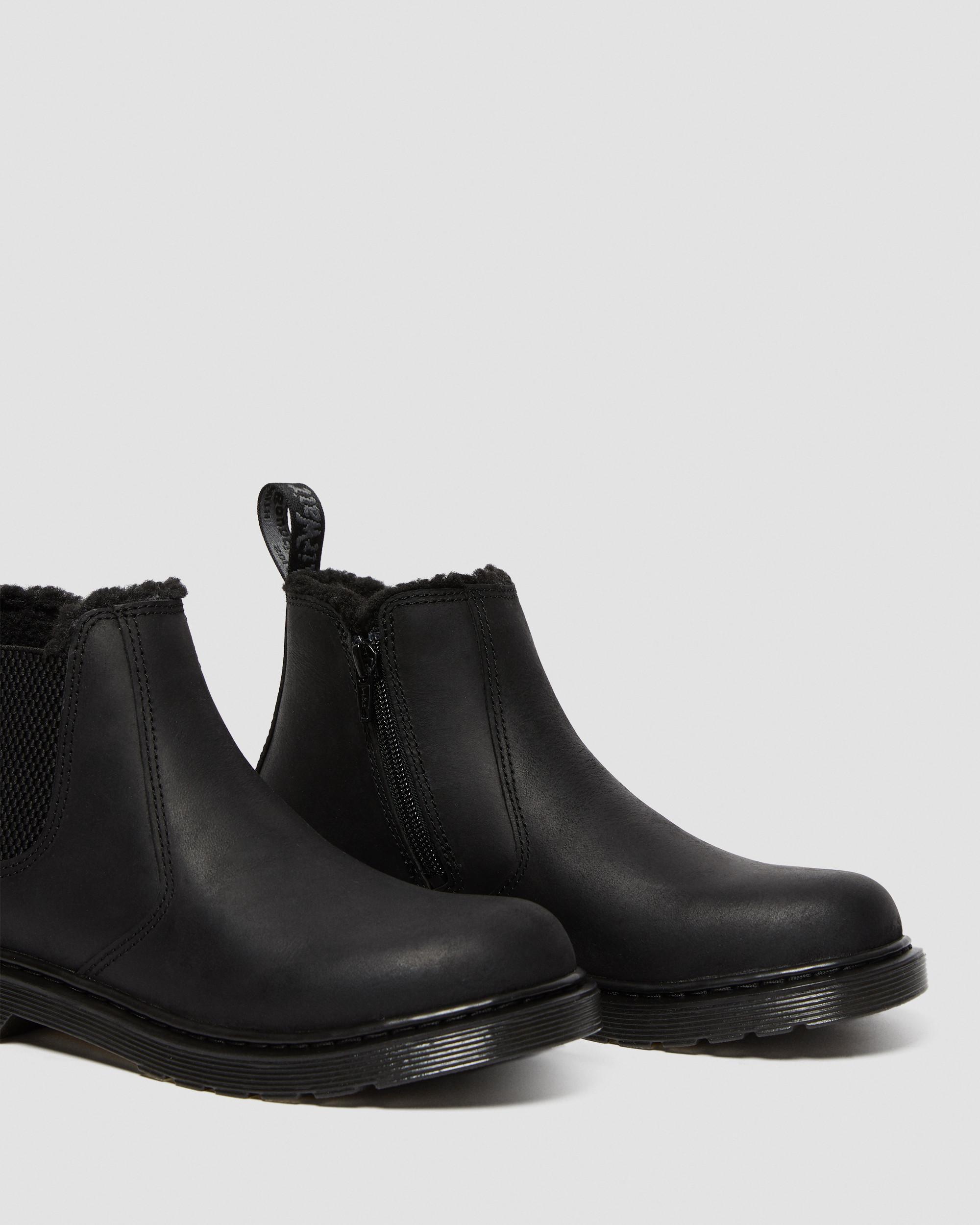 vegan fur lined chelsea boots