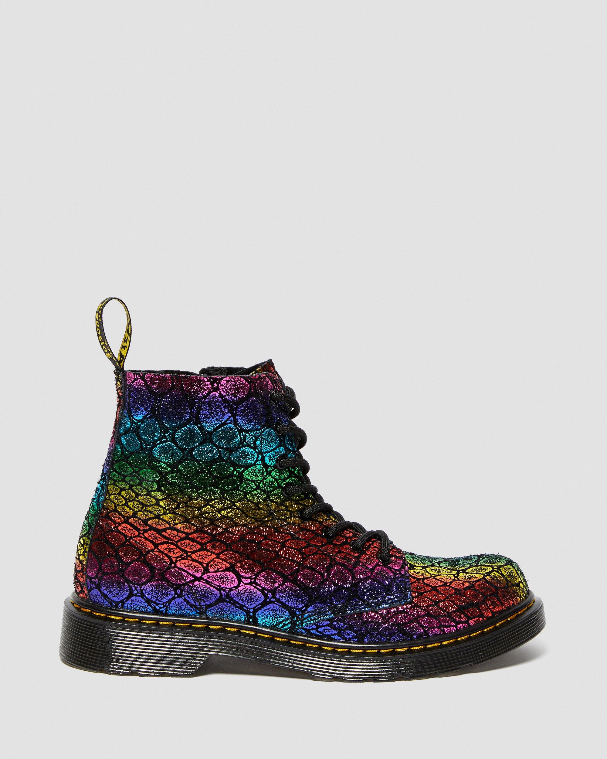 rainbow sequin doc martens