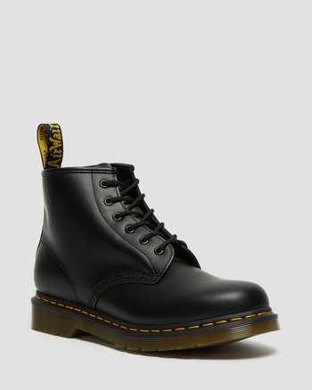 닥터마틴 앵클 부츠 Dr.Martens 101 Yellow Stitch Smooth Leather Ankle Boots,BLACK SMOOTH LEATHER