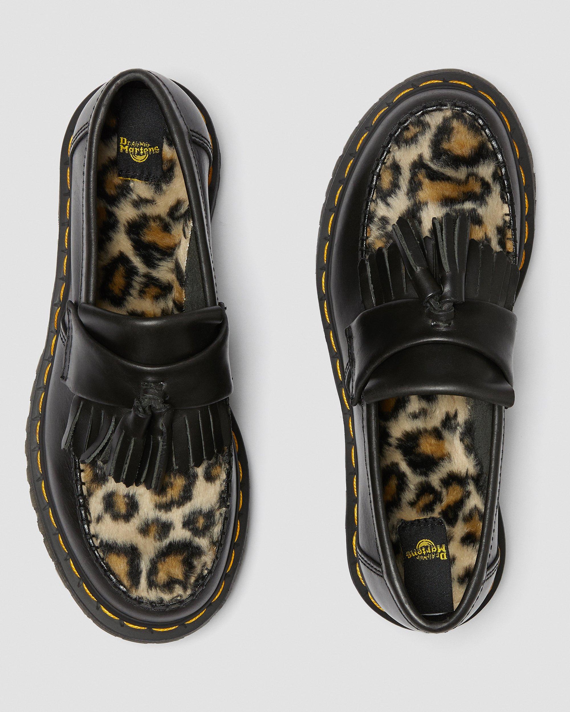 Adrian Leopard Faux Fur Tassel Loafers | Dr. Martens
