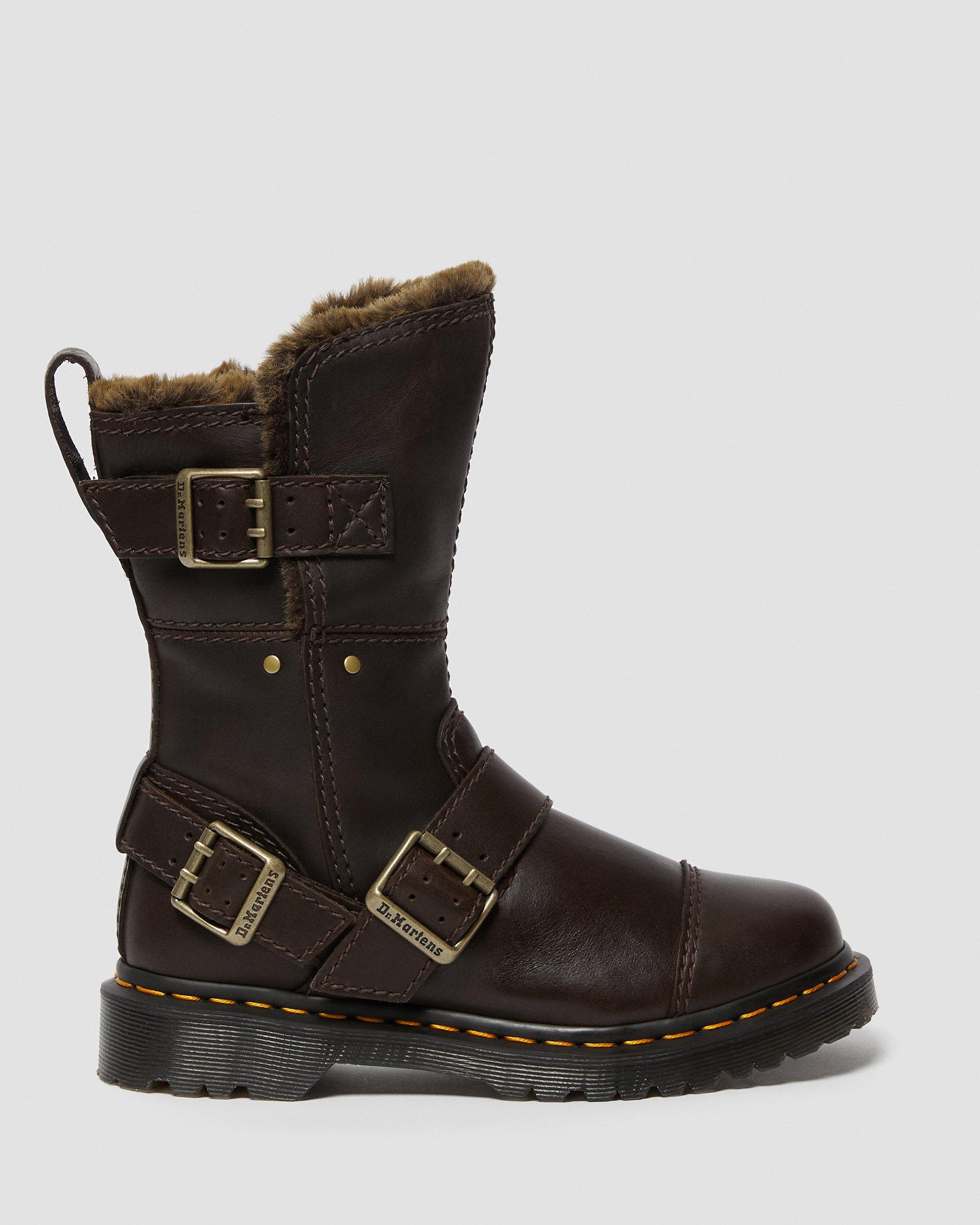 KRISTY MID FAUX FUR LINED LEATHER BOOTS | Dr. Martens