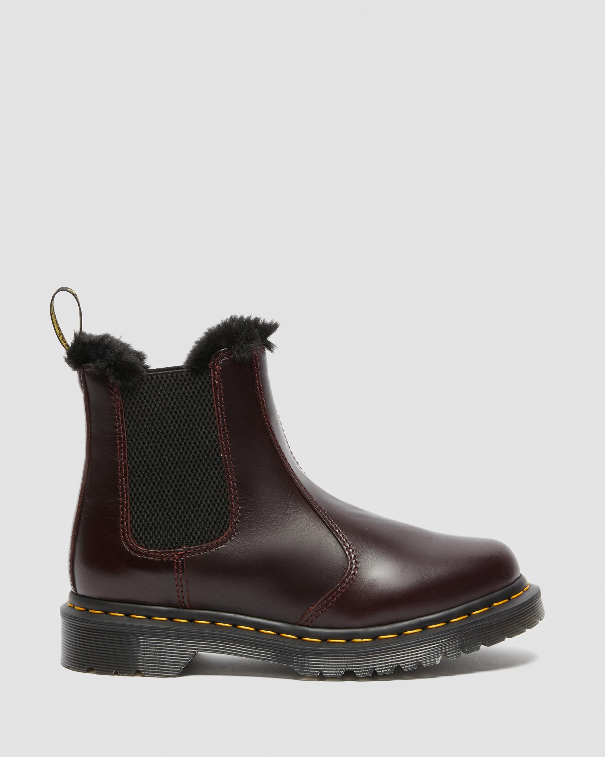 vegan fur lined chelsea boots