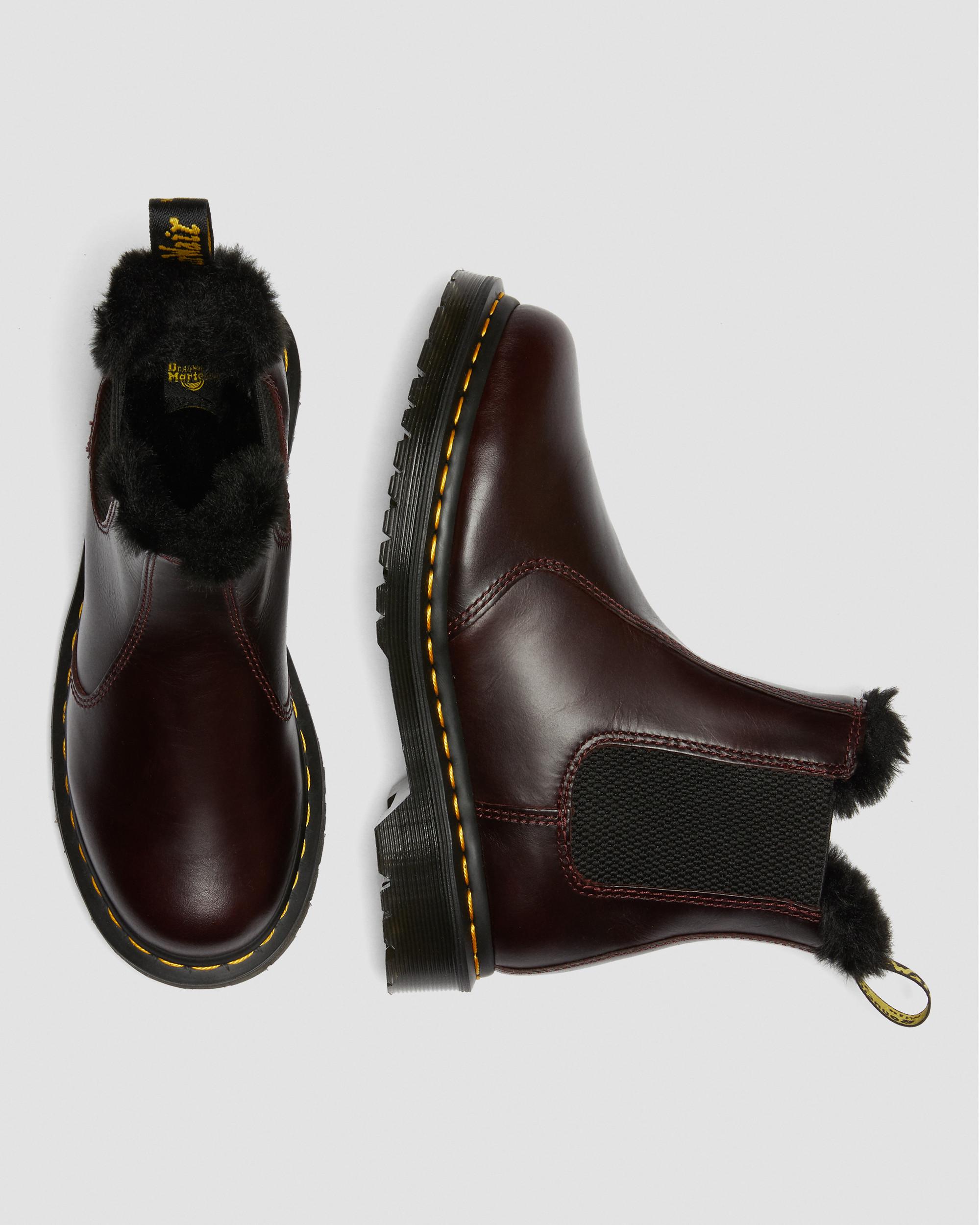 faux fur lined chelsea boot