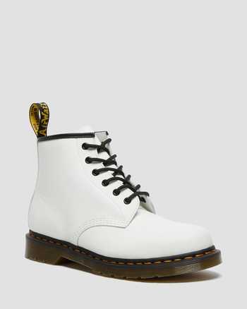 닥터마틴 앵클 부츠 Dr.Martens 101 Yellow Stitch Smooth Leather Ankle Boots,WHITE SMOOTH LEATHER