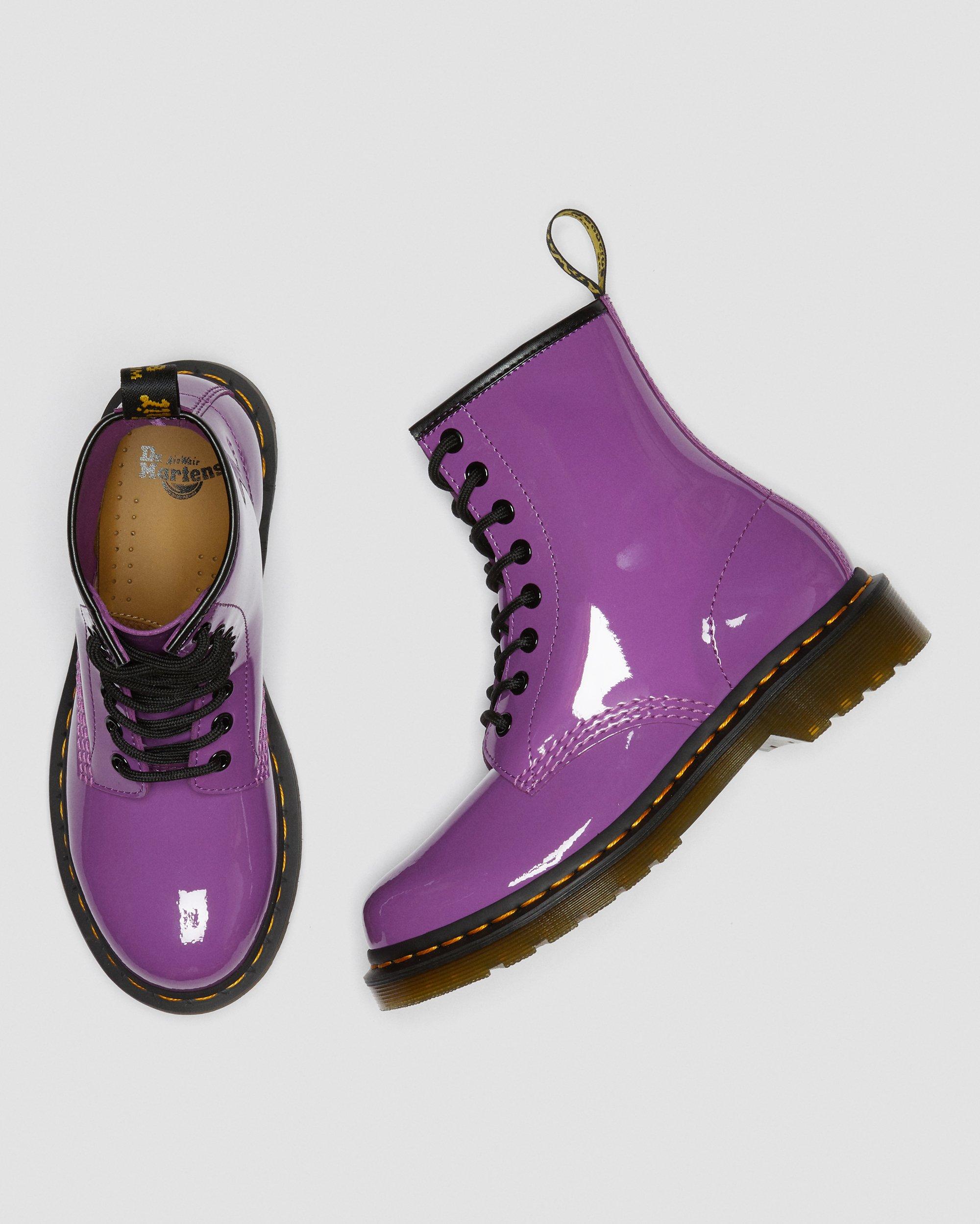 Dr. Martens Purple Leather Oxfords And Derbies