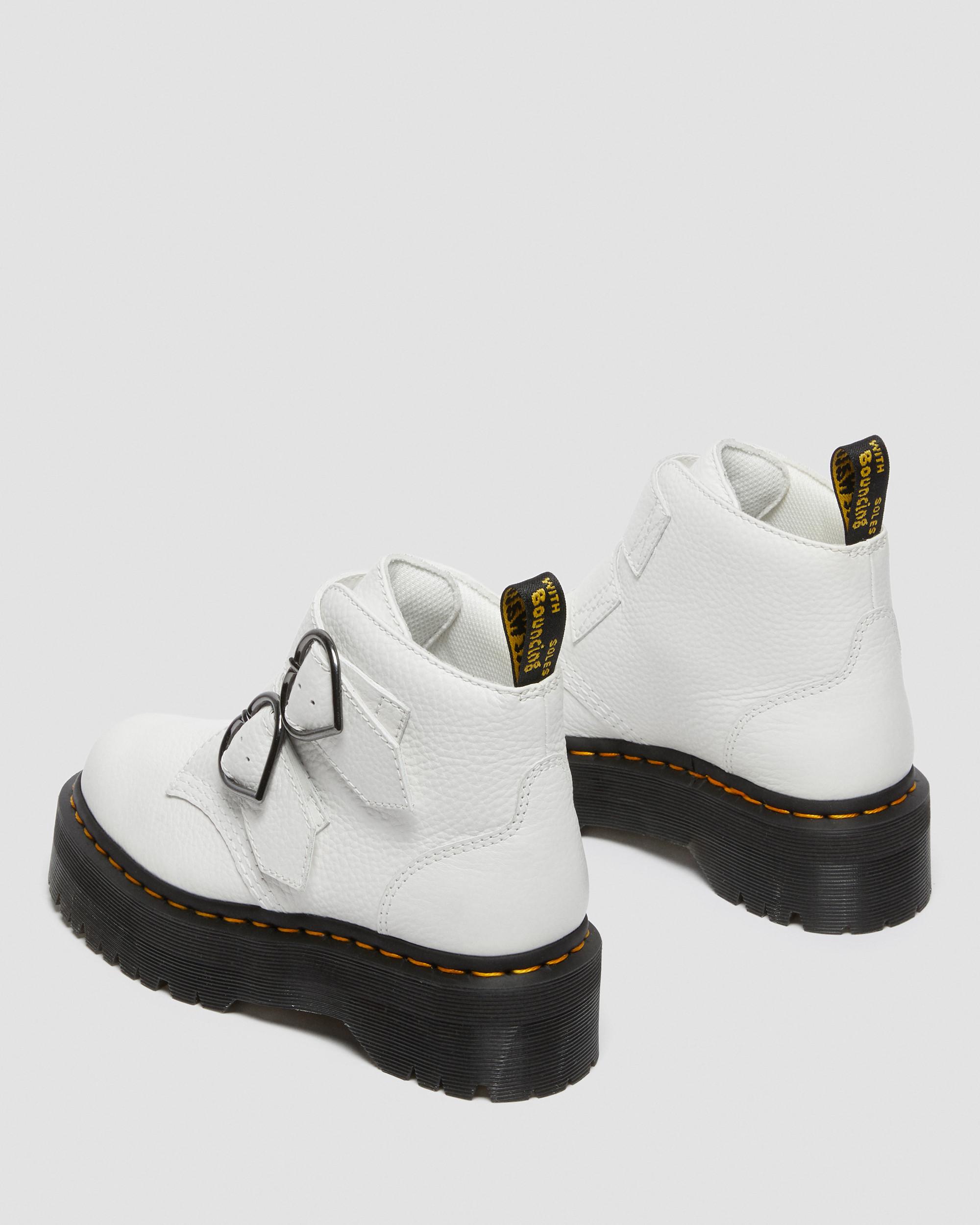 dr martens devon heart leather platform boots