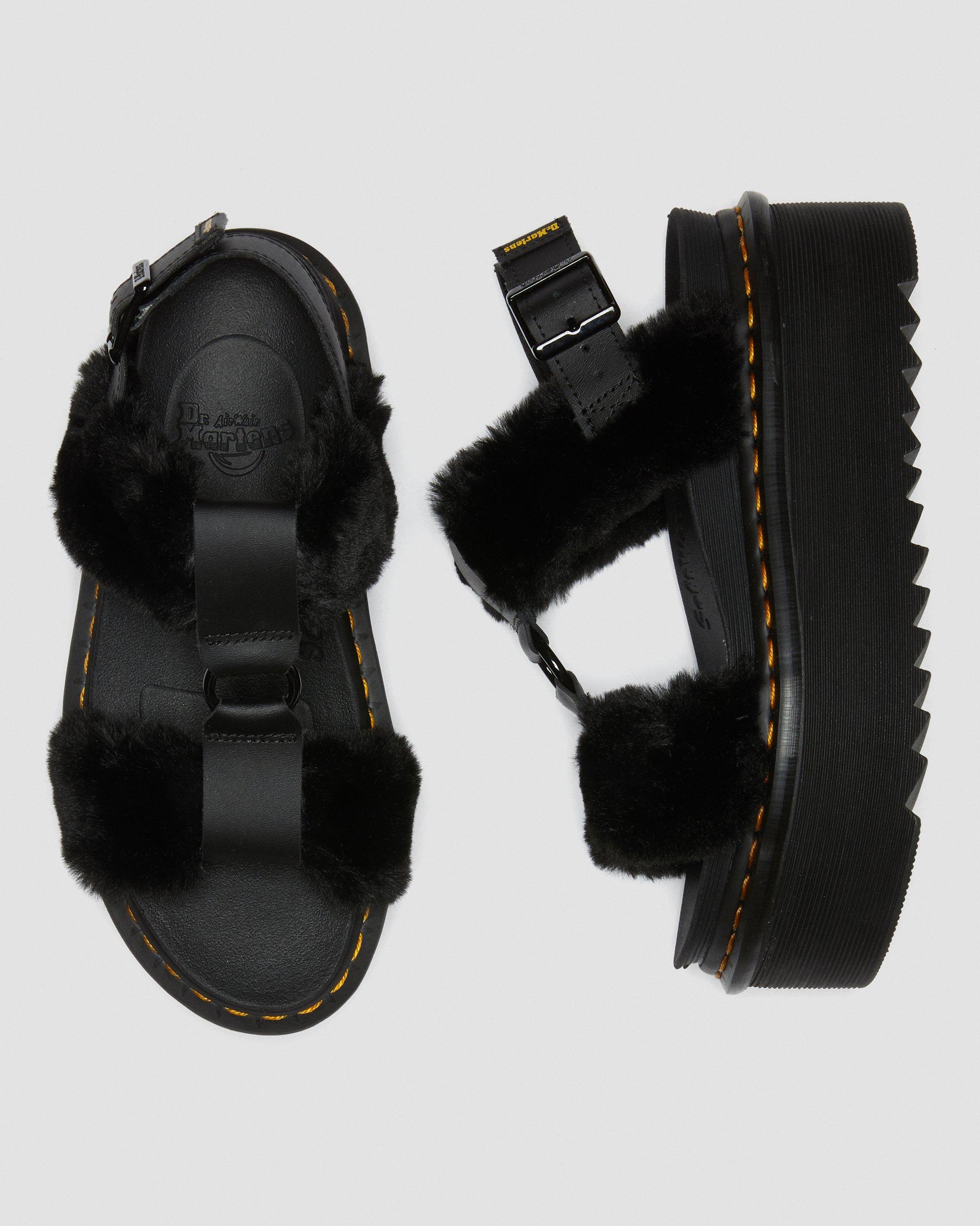 dr martens francis fluffy sandals