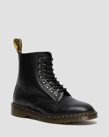 닥터마틴 1460 부츠 Dr.Martens 1460 Pascal Verso Smooth Leather Lace Up Boots,BLACK SMOOTH LEATHER