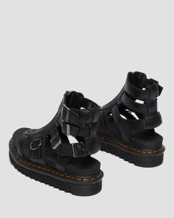 OLSON ZIPPED LEATHER STRAP SANDALS | Dr. Martens Official