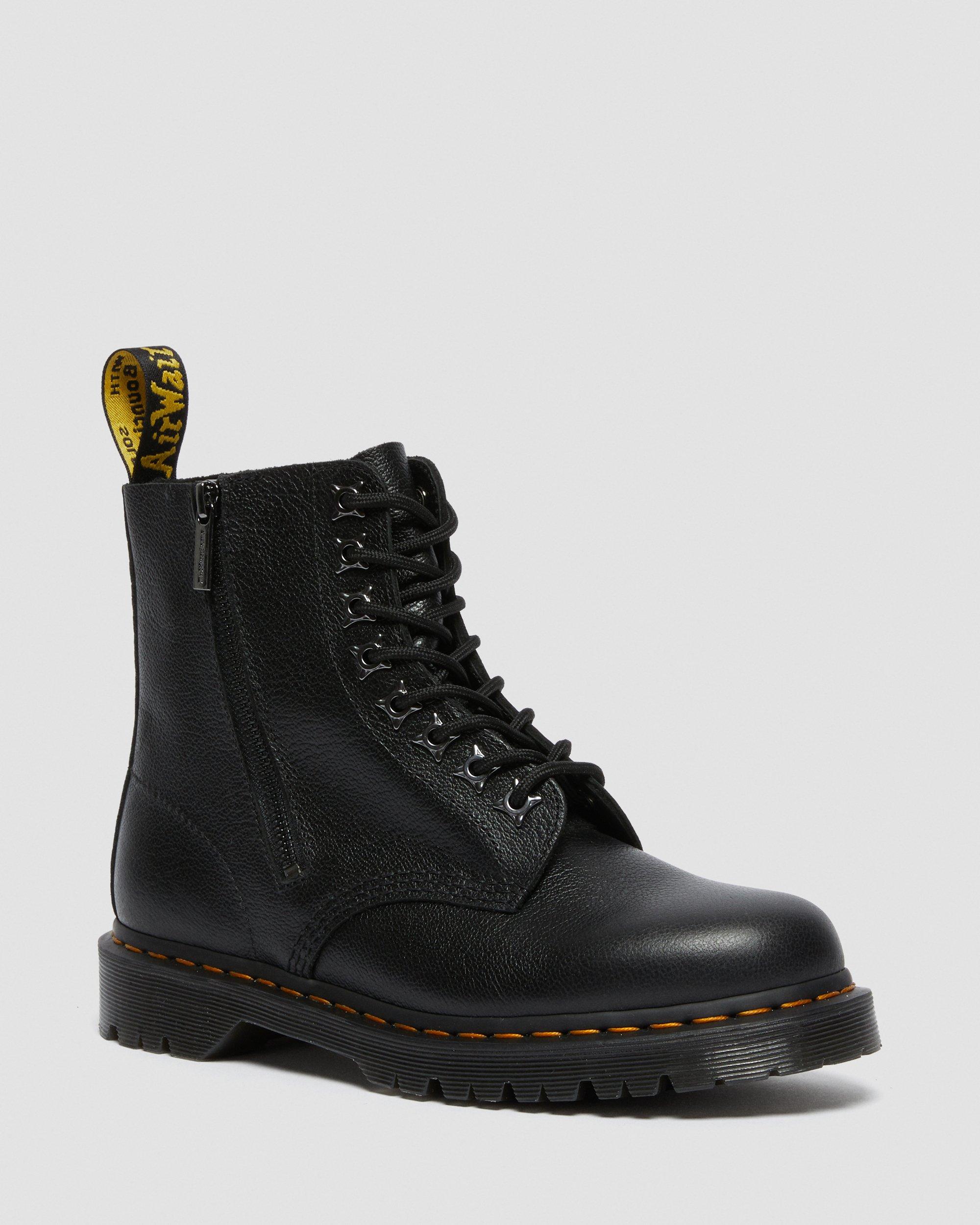 1460 PASCAL ZIP TUMBLED LEATHER LACE UP BOOTS | Dr. Martens Official
