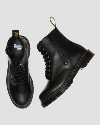 1460 PASCAL ZIP TUMBLED LEATHER LACE UP BOOTS | Dr. Martens Official