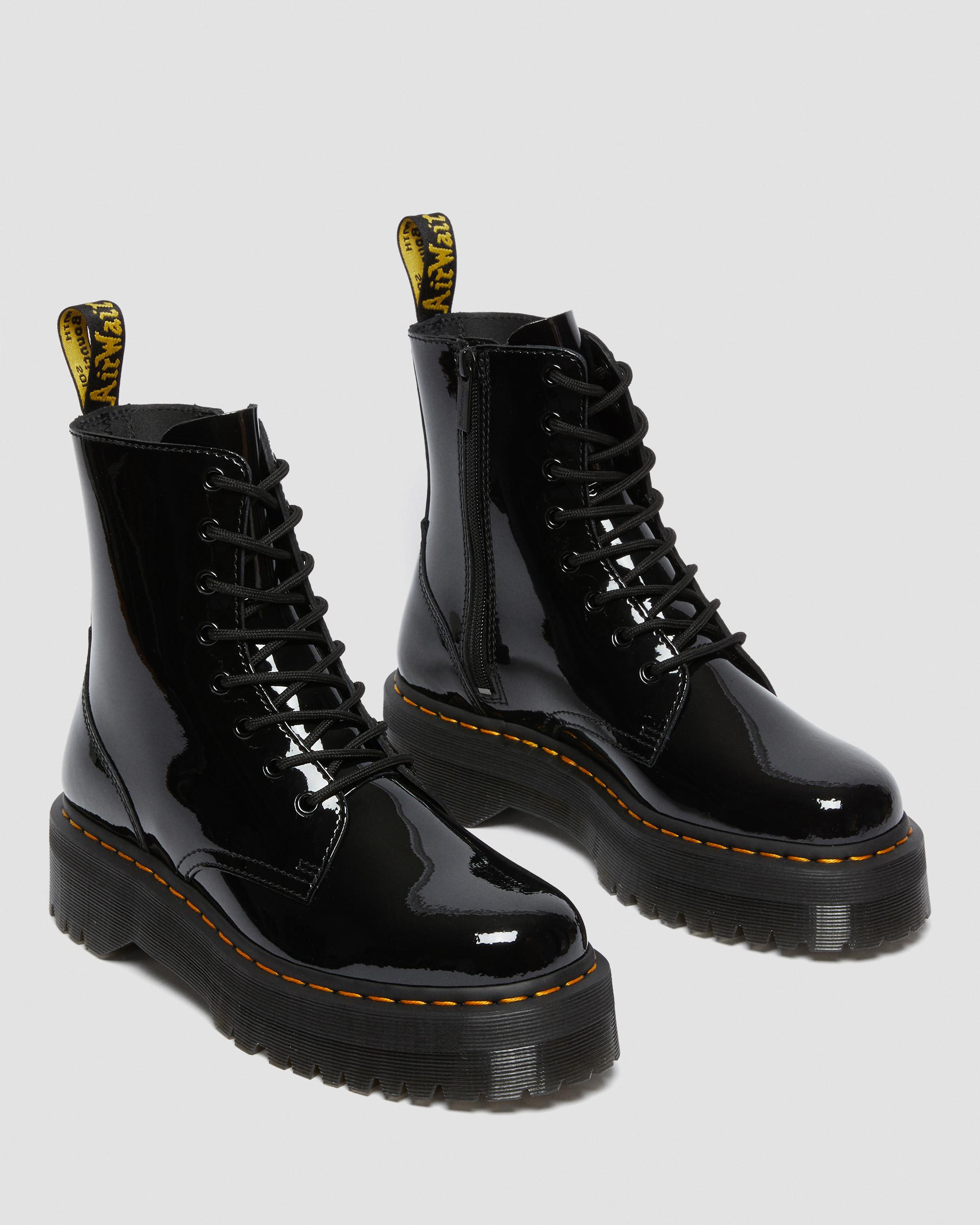 Jadon Patent Leather Platform Boots 
