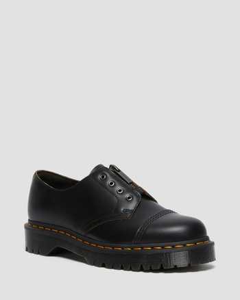 닥터마틴 슈즈 Dr.Martens Smiths Laceless Bex Leather Shoes,BLACK VINTAGE SMOOTH