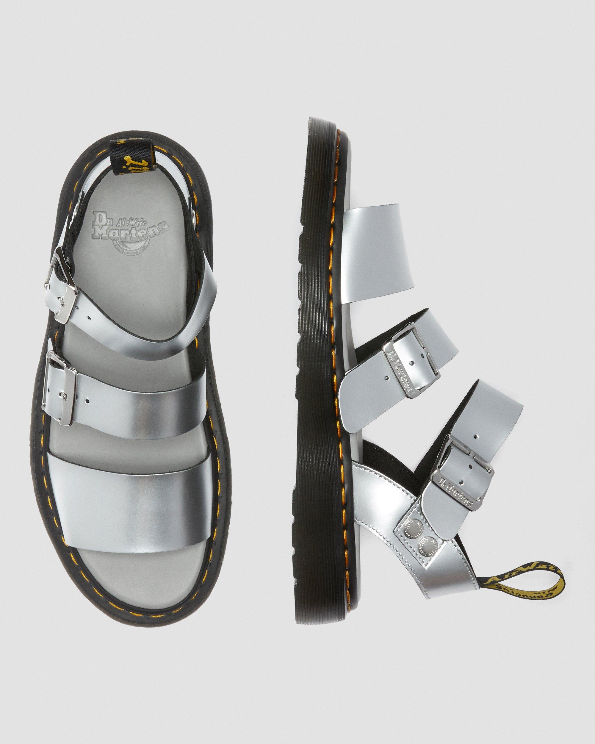Gryphon Metallic Leather Gladiator Sandals | Dr. Martens