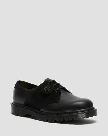 닥터마틴 1461 새들 슈즈 Dr.Martens 1461 Leather + Suede Saddle Shoes,BLACK