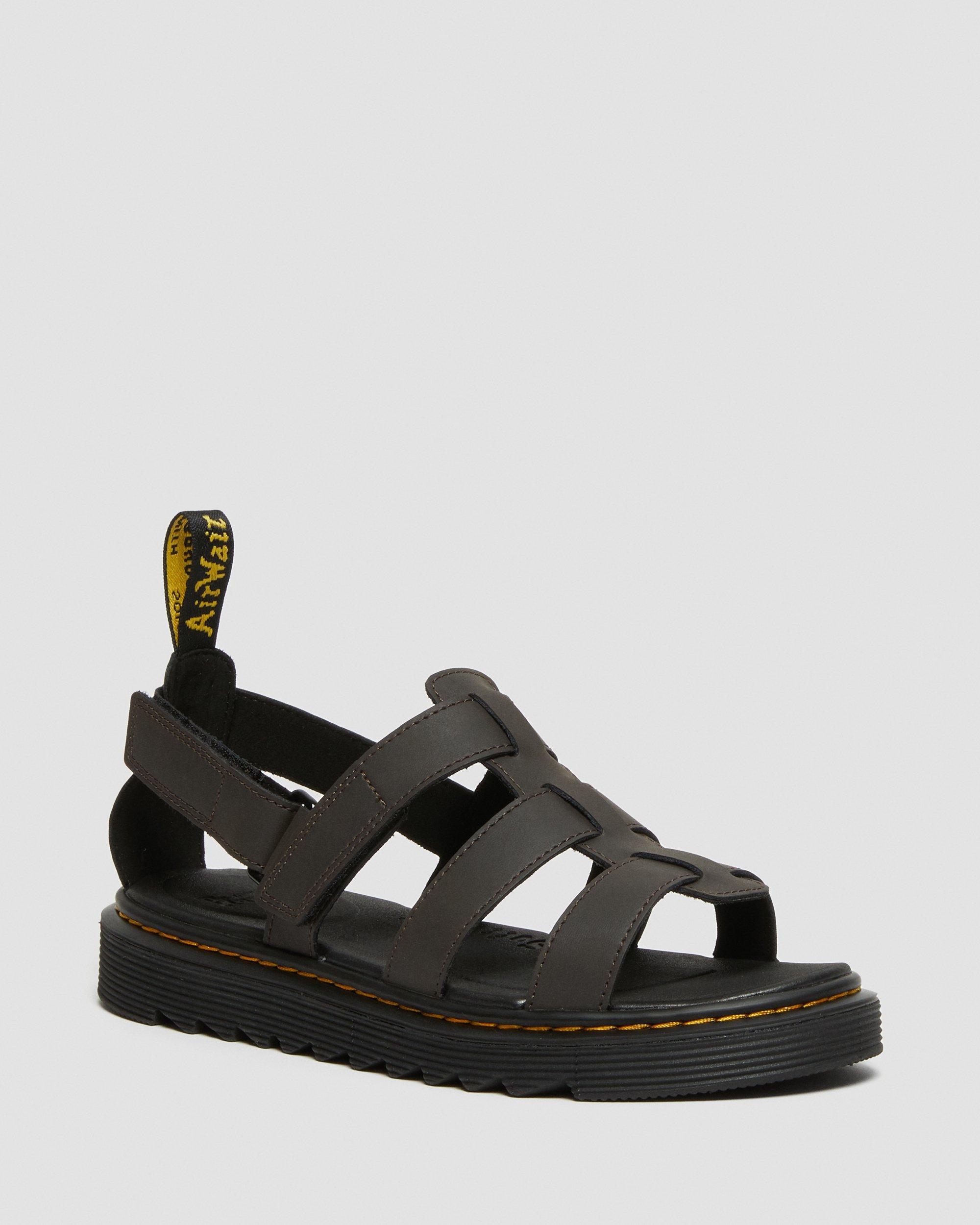 YOUTH TERRY LEATHER STRAP SANDALS | Dr. Martens Official