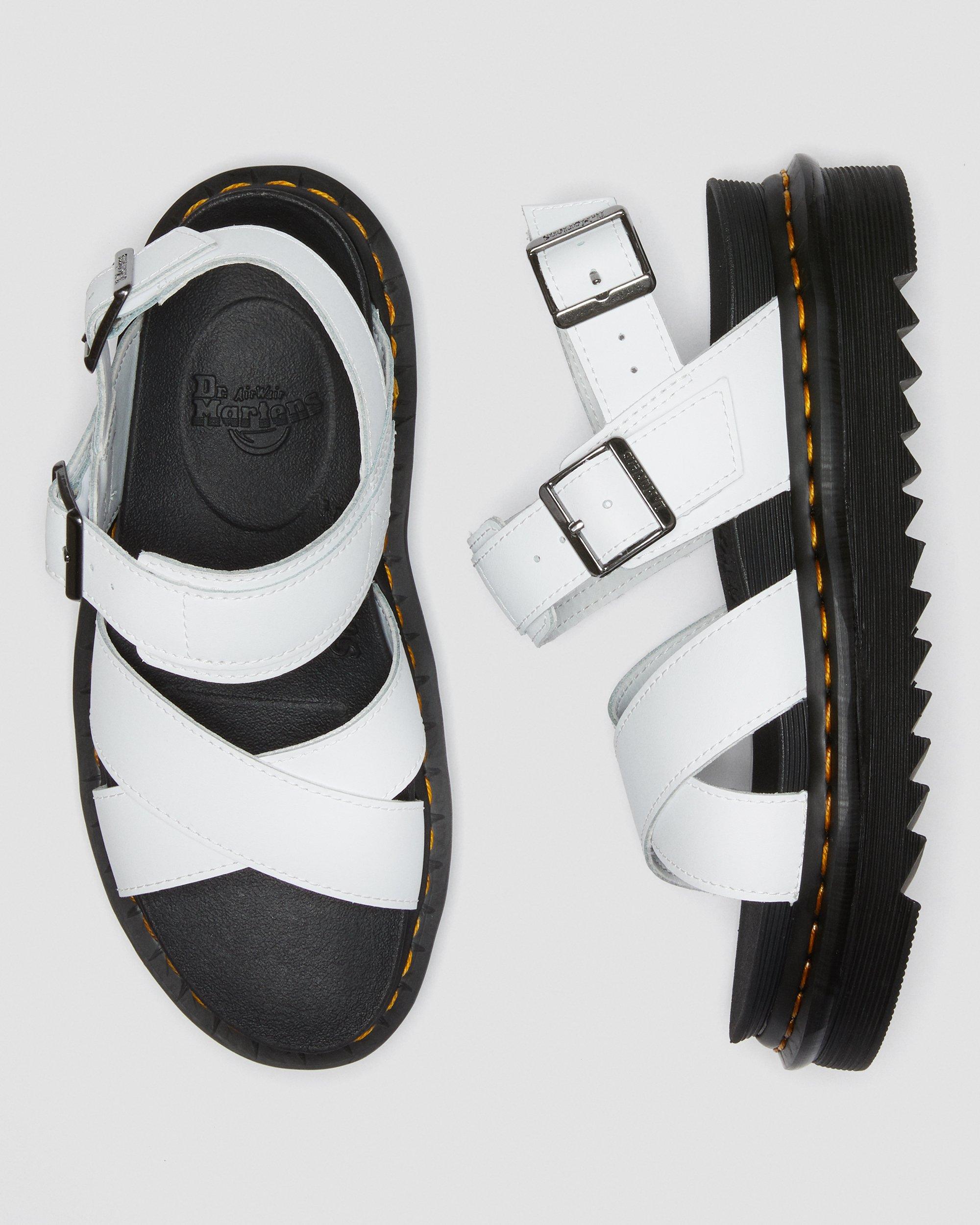 Voss Ii Women S Leather Strap Sandals In White Dr Martens